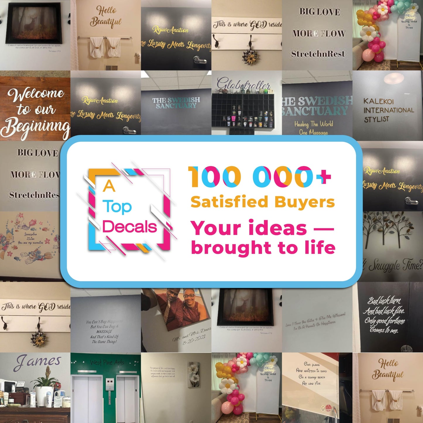 Personalized Custom Vinyl Wall Sticker - Inspirational Wall Decal for Office Decor, Car, Vehicle, Boat - Motivational Wall Art Vinyl Decal with Words Saying