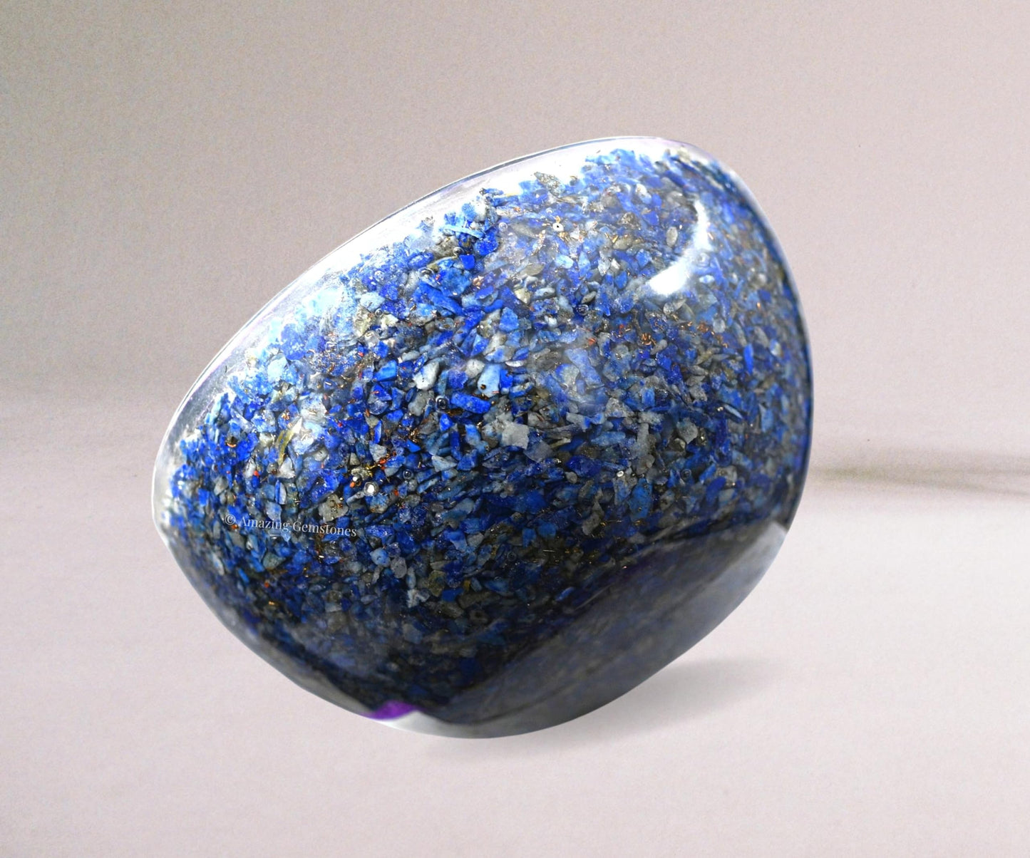 Amazing Gemstone Lapis Lazuli Orgonite Orgone Crystal Gemstone Bowl - 3" Orgonite Lapis Lazuli Crystal Bowl for Meditation, Crystals and Healing Stones Gift and Protection