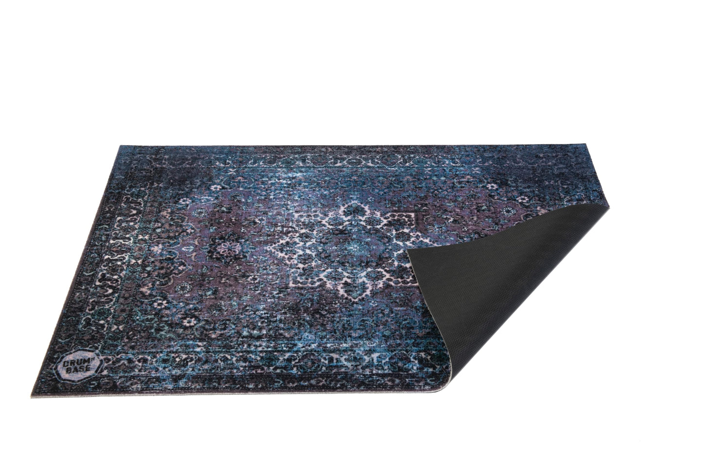 DRUMnBASE Vintage Persian Style Stage Mat, Non Slip Waterproof Rug for Stage or Studio Use to Reduce Vibrations, Blue, 4.26 FT X 3 FT