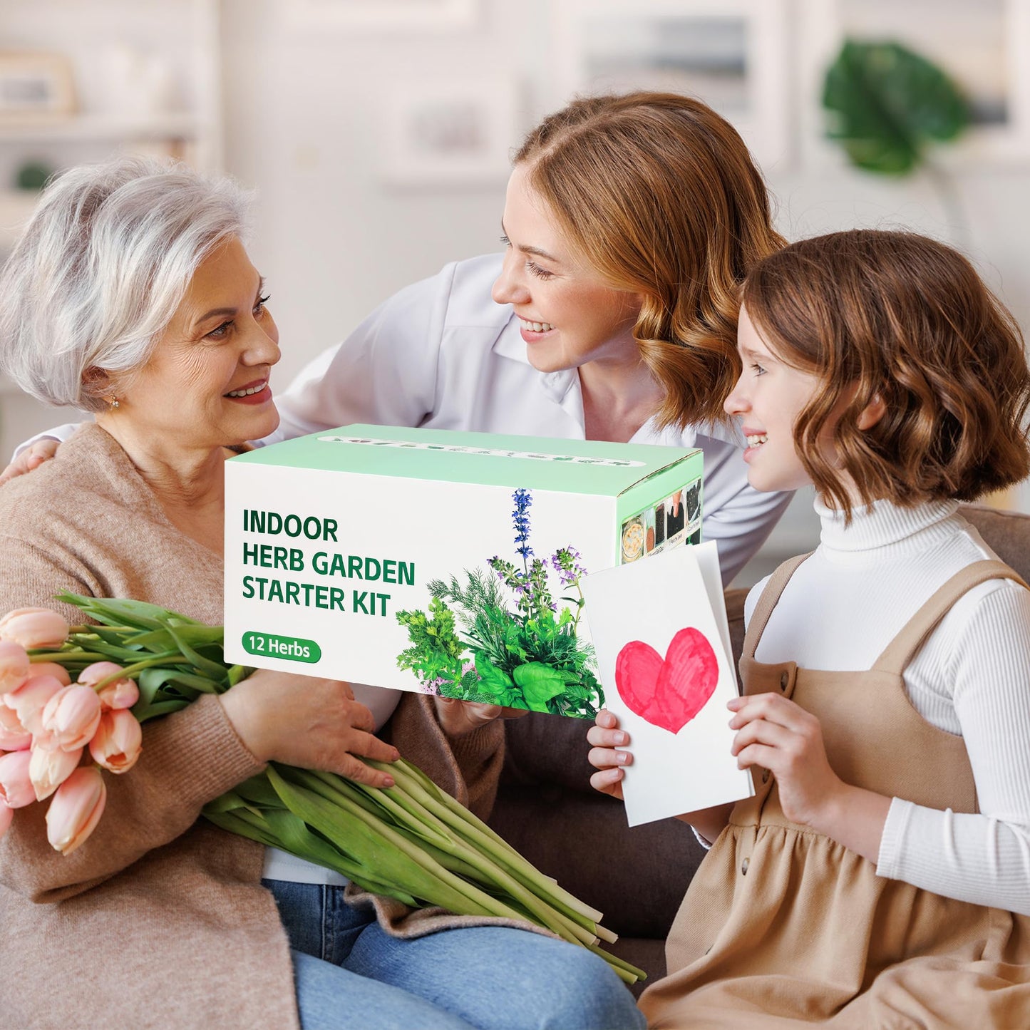 12 Herb Garden Kit Indoor - 42 Pcs Complete Kitchen Window Herbs Seeds Growing Starter Set Kit Gardening Gift Birthday Housewarming Christmas Gift for Women Her Mom Men Home Chefs Gardener Beginner