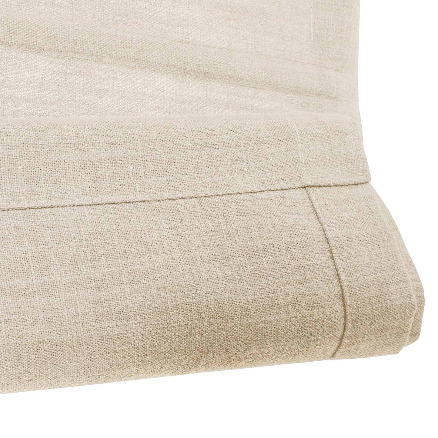 TWOPAGES Linen Roman Shades for Windows Custom Cordless Blinds for Indoor Windows,French Doors,Bedroom, Living Room, Bathroom(Sand Beige, Custom Made)