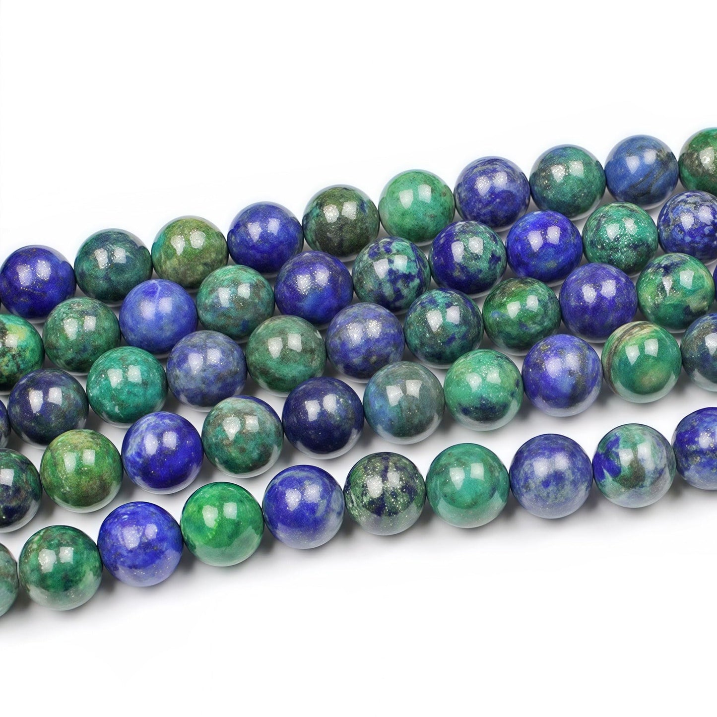 MJDCB 5A Natural Phoenix Lapis Lazuli Round Loose Beads for Jewelry Making DIY Bracelet Necklace 15'' (8mm)