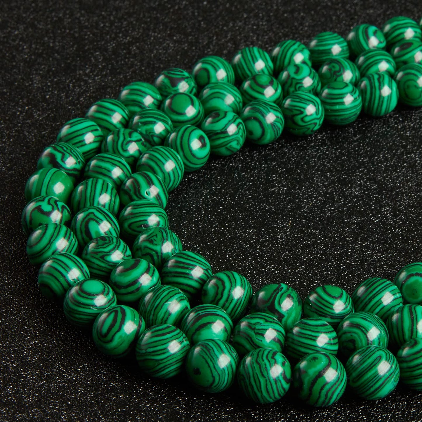100pcs 6mm Malachite Beads Natural Gemstone Beads Round Loose Beads for Jewelry Making