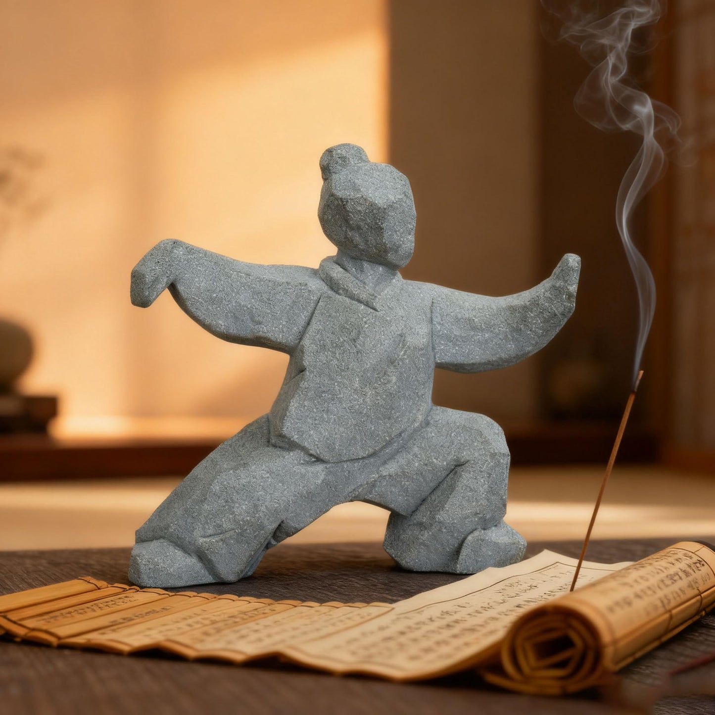 Higliocas Fengshui Figurine for Home Decor: Tai Chi Yin Yang Statue Gift for Friend Meditation Zen Sculpture Handcrafted Sandstone Artwork for Office Bookshelf Desktop Decor (Style All)