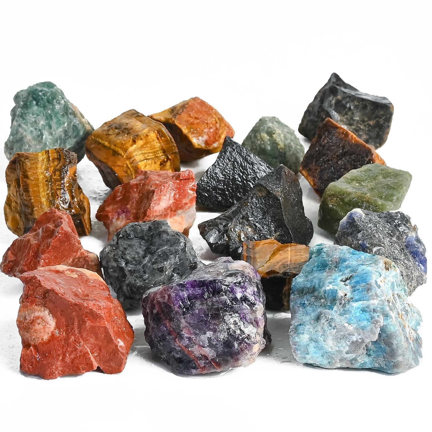 Mixed Raw Stones and Crystals, Rough Gemstones and Crystals Bulk, Tumbling Bulk, Jewelry Making, Polishing, Cabbing, Lapidary, Fountain Rocks, Decoration, Wire Wrapping, Reiki Healing 1 lb