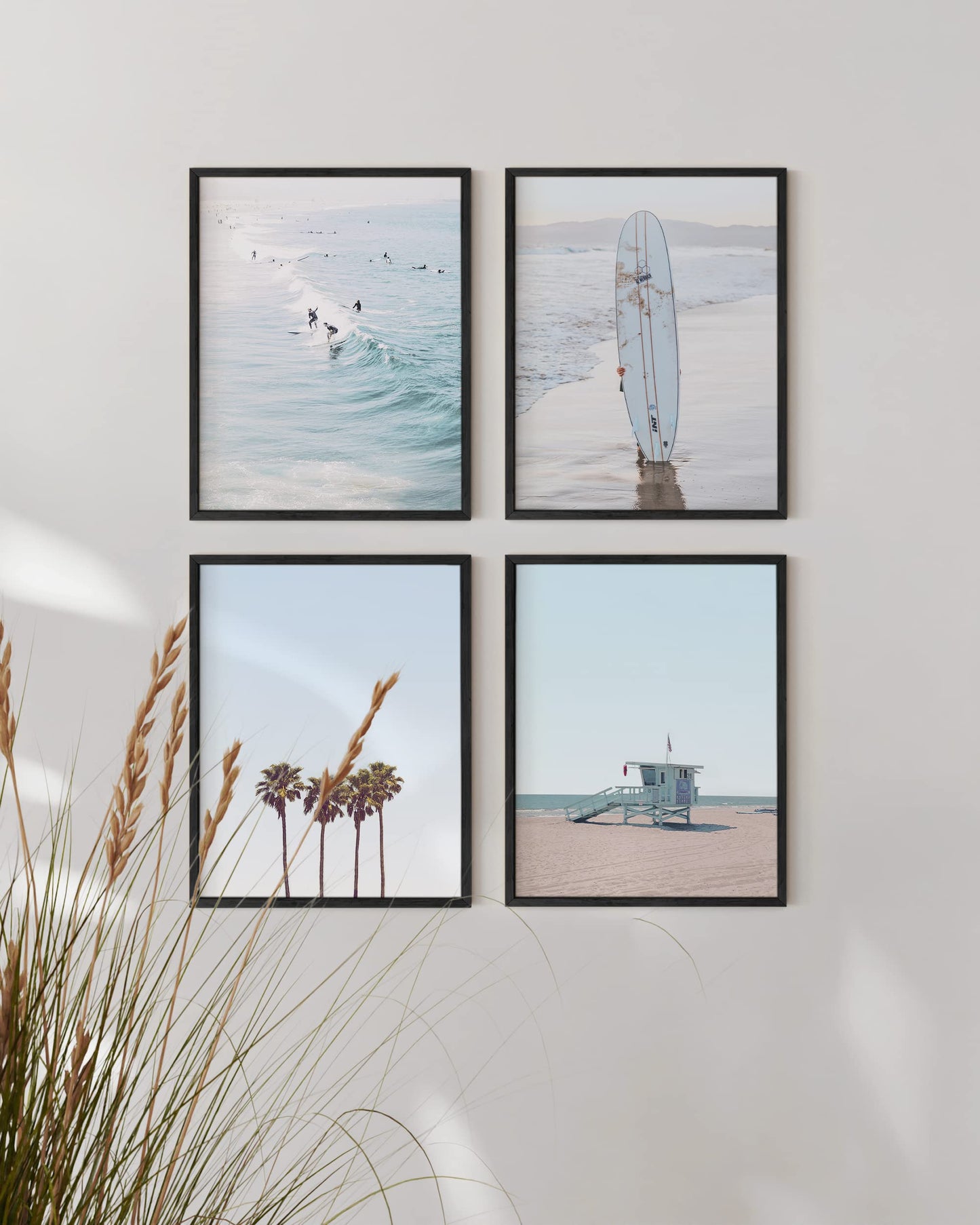 HAUS AND HUES Beach Wall Art Prints - Set of 4 Ocean Decor, Nautical Themed Wall Art and Decorations for Home, Coastal Grandmother Decor, UNFRAMED (Blue, 8 x 10)