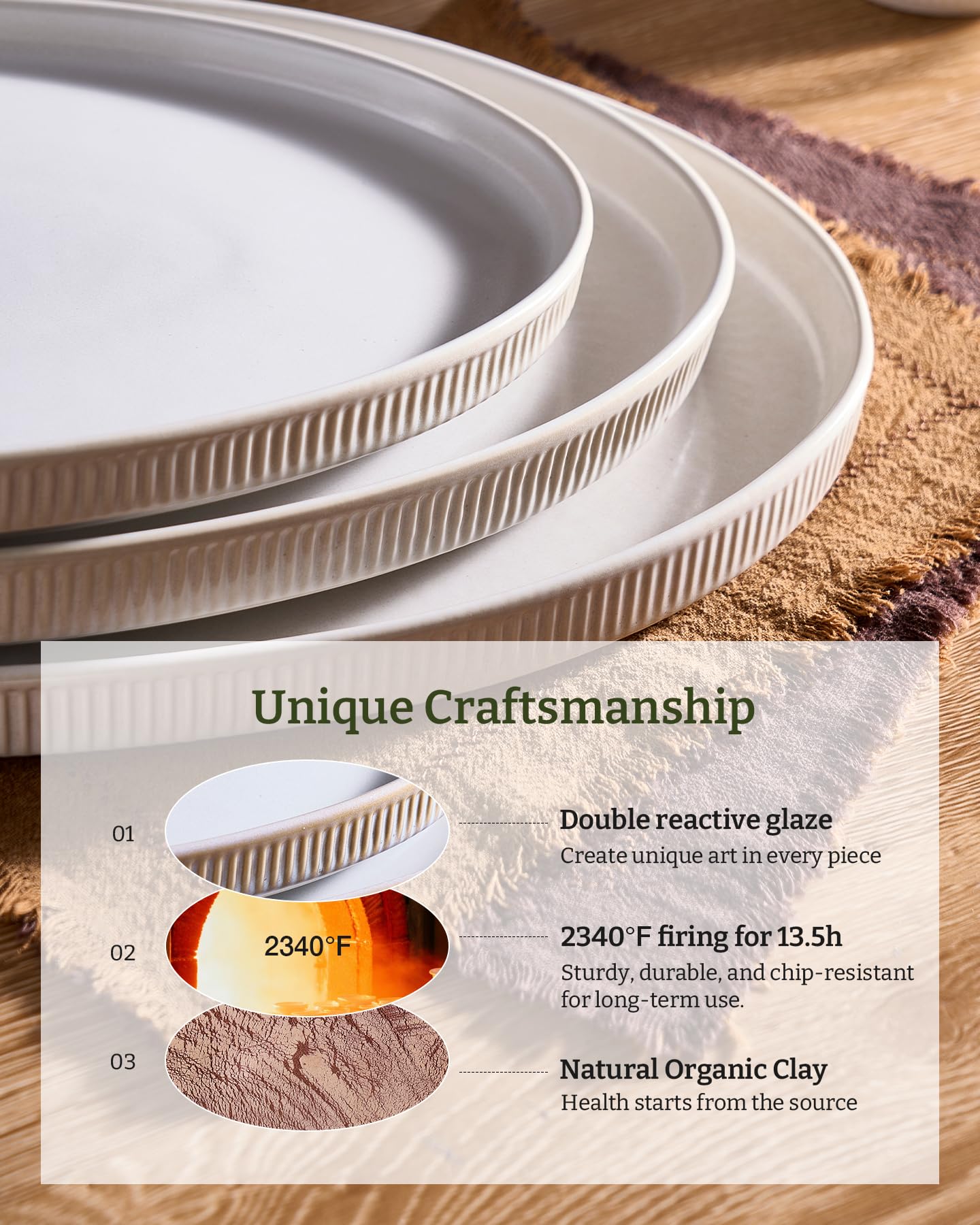 famiware Serving Platter, 16/14.6/12.9 Inch Serving Dishes for Entertaining, Party Serving Trays for Food, Buffet Oval Platters for Food, Large Plates for Bread Turkey Cheese Appetizer, Matte White