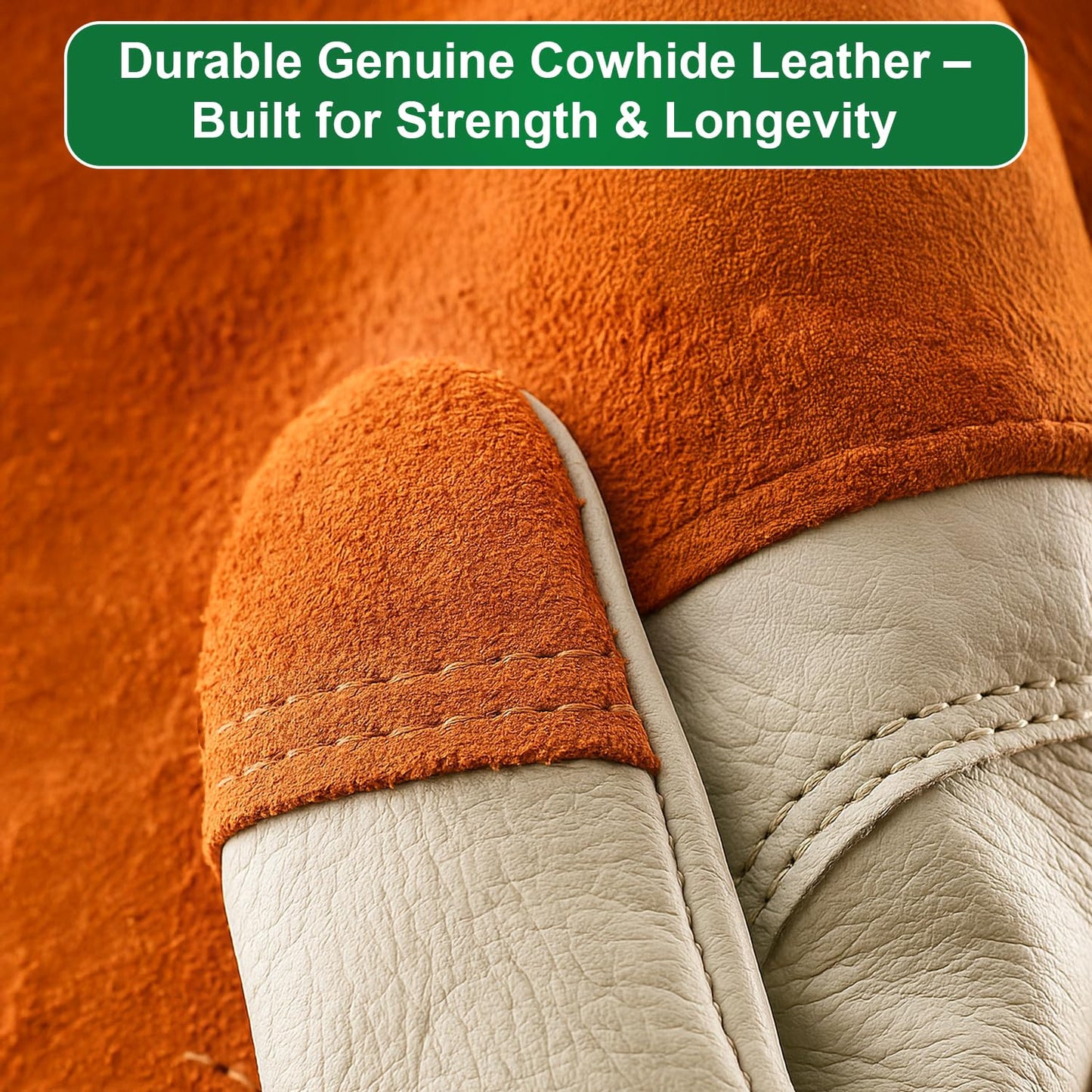 Gastody Long Sleeve Leather Gardening Gloves for Women & Men – Thornproof & Puncture Resistant Cowhide Work Gloves – Heavy Duty Yard Work, Pruning, Landscaping, Welding, Construction L