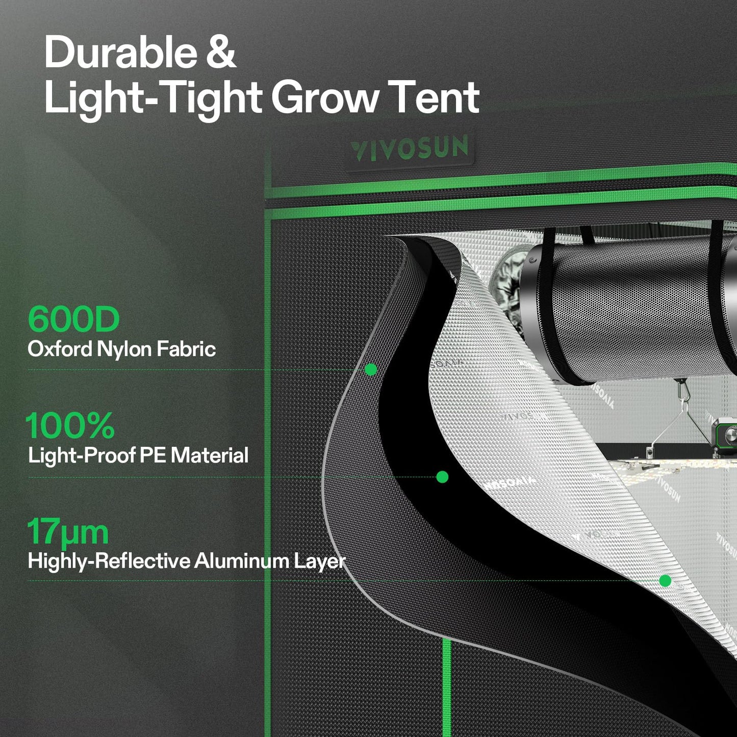 VIVOSUN Grow Tent Kit 2x4 Complete System, WiFi-Controlled Grow System with Full Spectrum LED Grow Light, Automatic Ventilation, GrowHub Outlet A22 with Temperature and Humidity Sensor