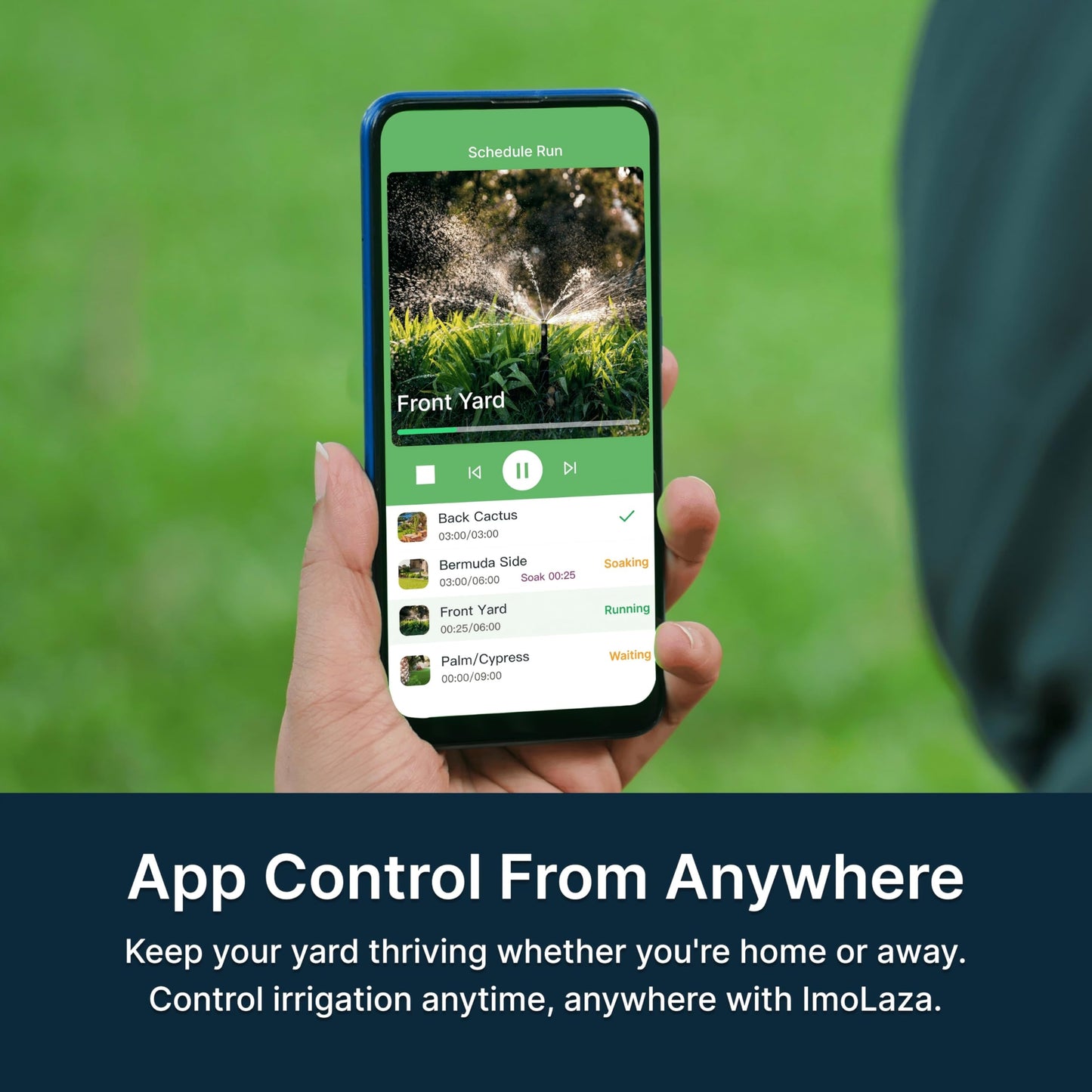 Indoor Smart Sprinkler Controller, Automatic Water Saving Irrigation Controller, 2.4GHz WiFi, Rain Freeze Wind Skip,Easy Install & App Remote Control (4-Zone)