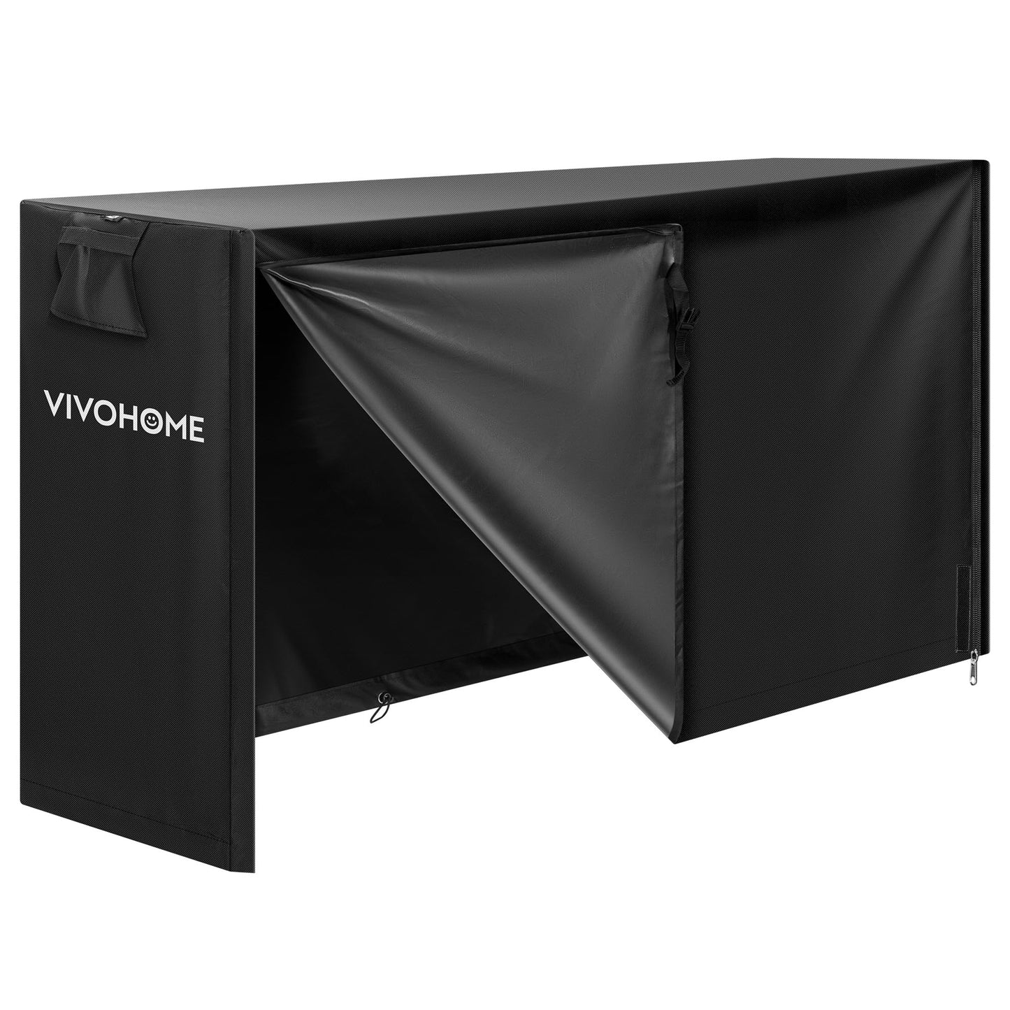VIVOHOME 6ft Waterproof Log Rack Cover, Heavy Duty 600D Oxford Outdoor Firewood Storage Cover with Zipper and Hook Loop Tape (Log Rack not Included)