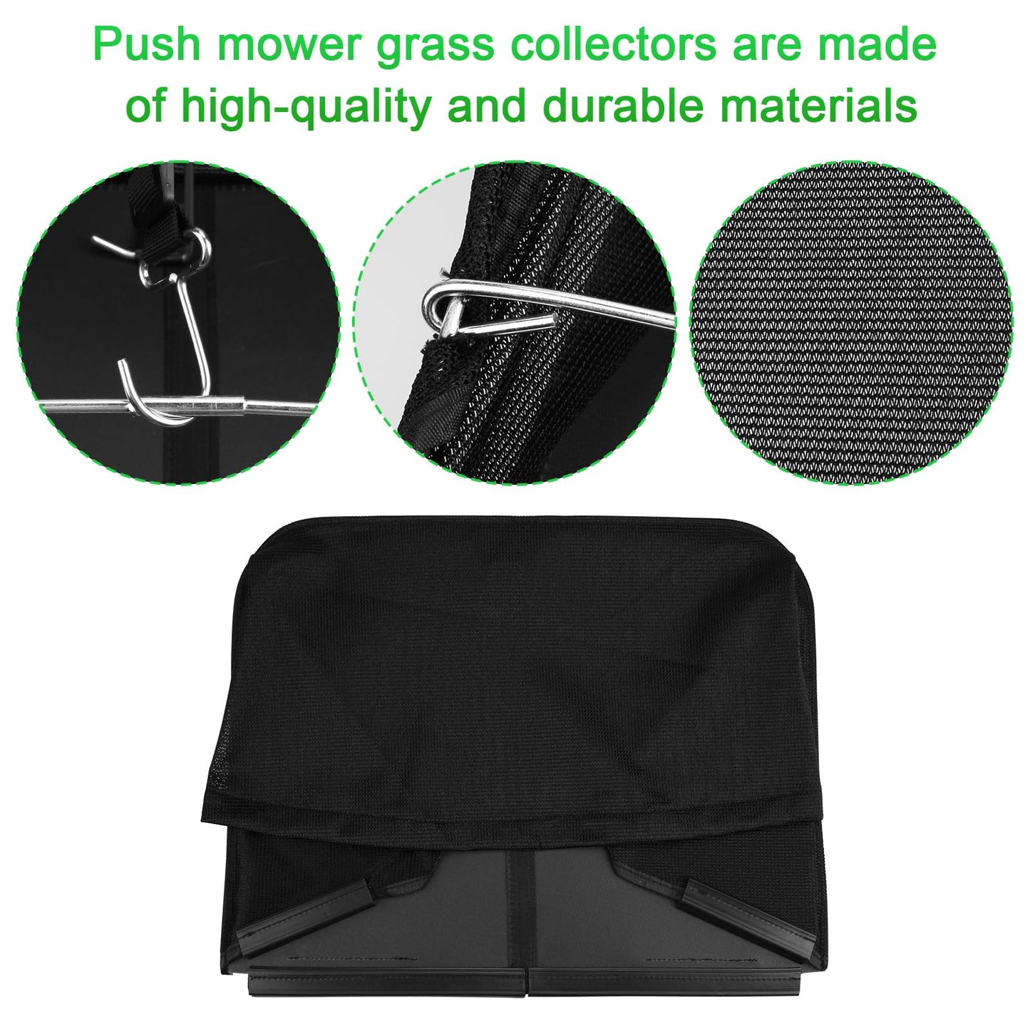 AAAQQ GC91820 Reel Lawn Mower Grass Catcher for 18-Inch and 20-Inch Lawn Mowers, 18-Inch/20-Inch Lawn Mower Bag for Push Reel Lawn Mower