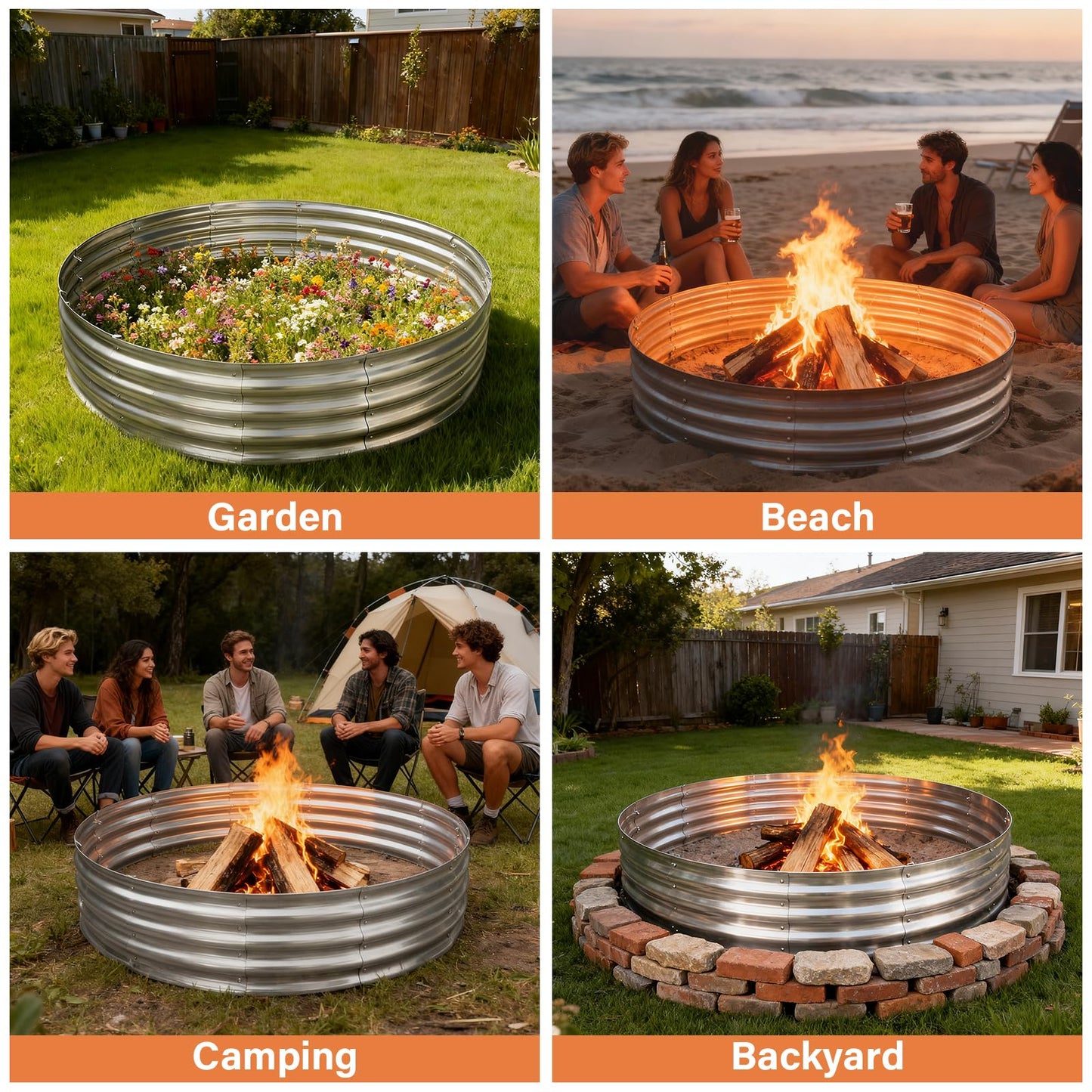 TATAANTY Galvanized Steel Planter Raised Bed - 12 Inch Raised Height 5FT (60 Inch) Large Portable Heavy Duty for Outdoor Backyard, Patio & Camping