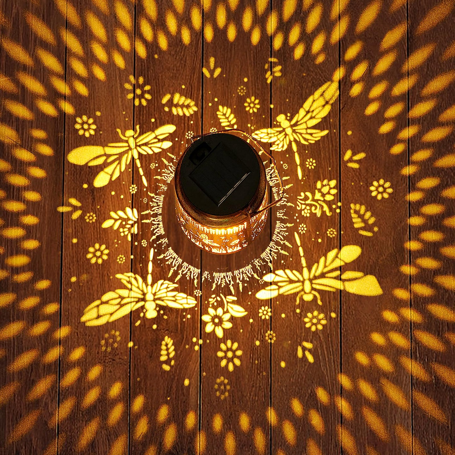 Dragonfly Solar Lanterns Outdoor with Shepherd Hook, Birthday Gift Mothers Day Gift for Women Mom Grandma Wife Daughter, Waterproof LED Hanging Lights, Decor for Yard Garden Patio Porch Lawn Tabletop