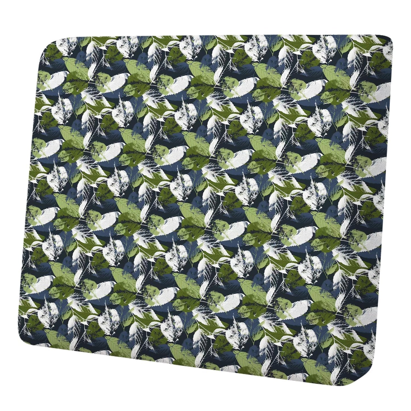 THISFIND Decorative Couch Cushion Cover – Leaf Patterned Slipcover for Sofa Seat Pads – Soft, Durable & Washable Fabric – Stretch Fit Couch Cushion Protector,Small (Green & Blue Leaves Design)