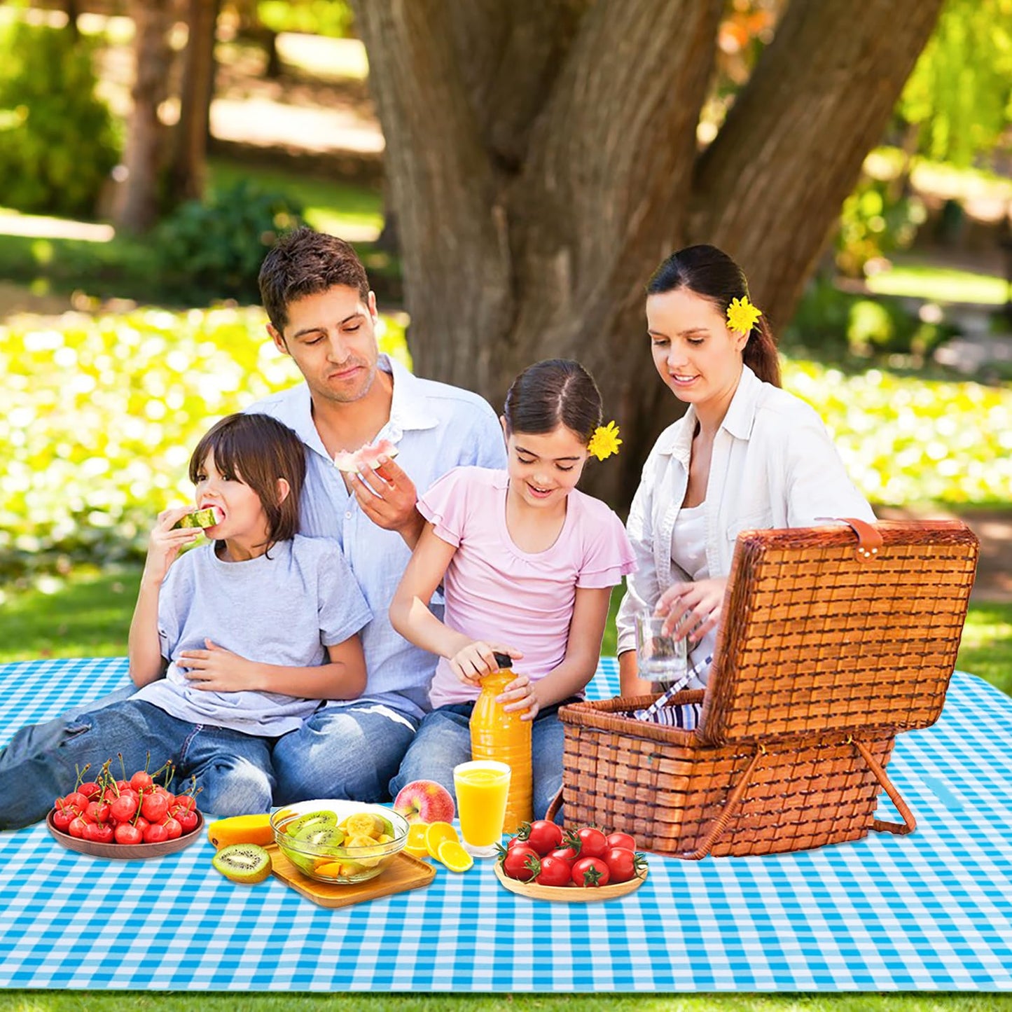 Beach Blanket Waterproof Sandproof Extra Large Beach Mat Sand Free Picnic Blanket Waterproof Foldable Large Outdoor Blanket With Carrying Strap For Grass, Sand, Camping, Hiking, Travel, Festival