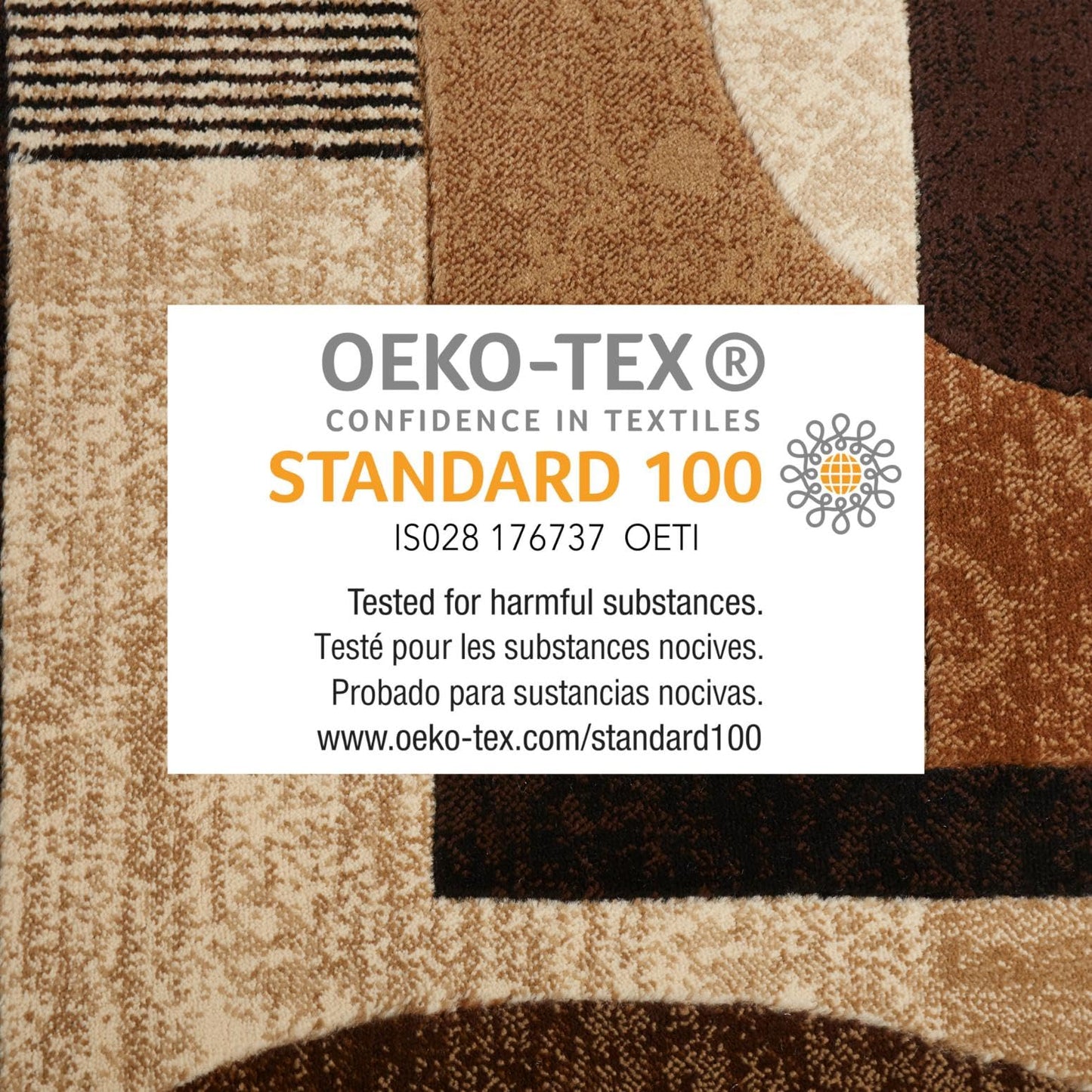 Home Dynamix Tribeca Jasmine Modern Area Rug, Abstract Brown/Beige 39" X 55"