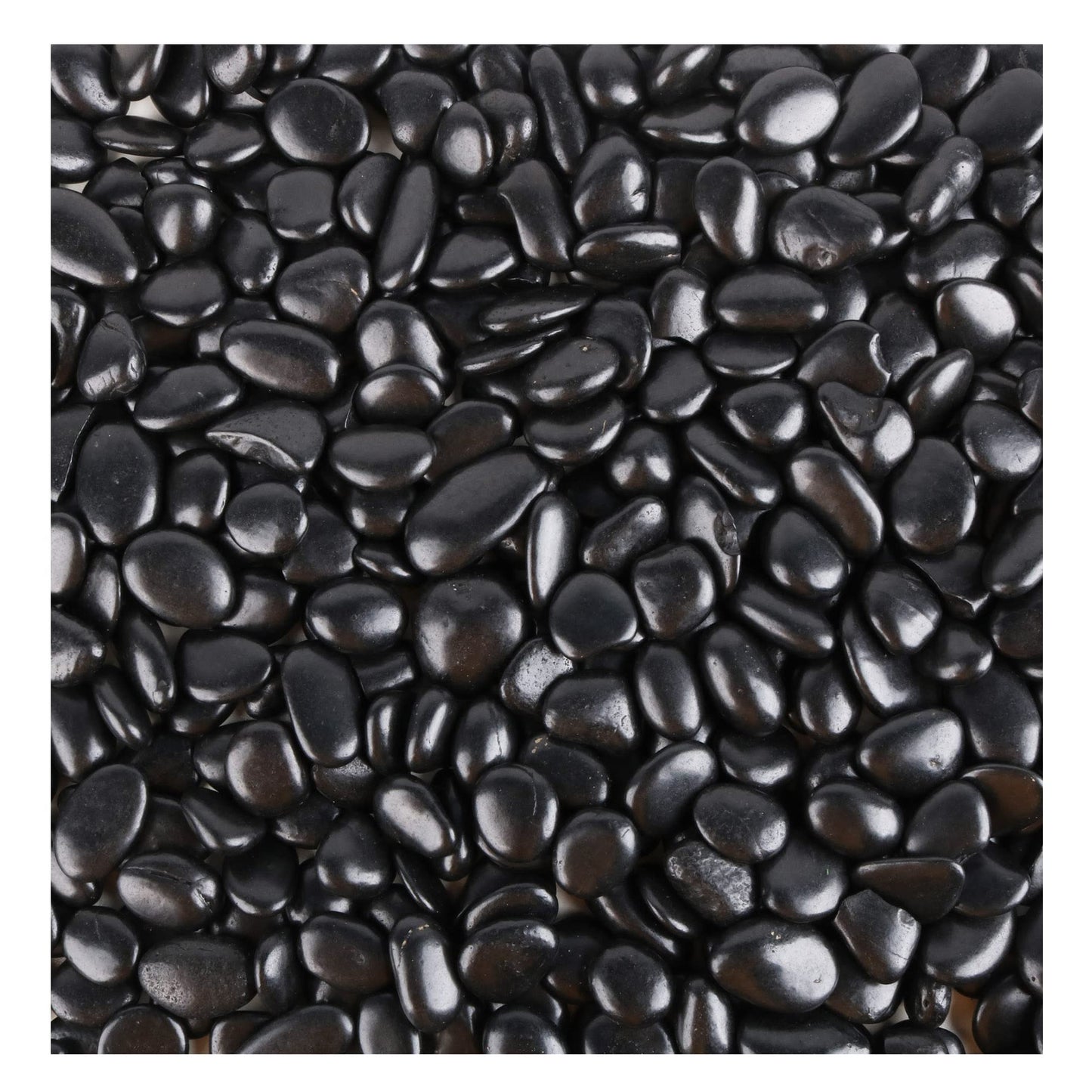 Black Pebbles for Plants 7lb Bulk Bag Aquarium Gravel 0.5"- 1" Decorative Polished Fish Tank Stone River Rocks