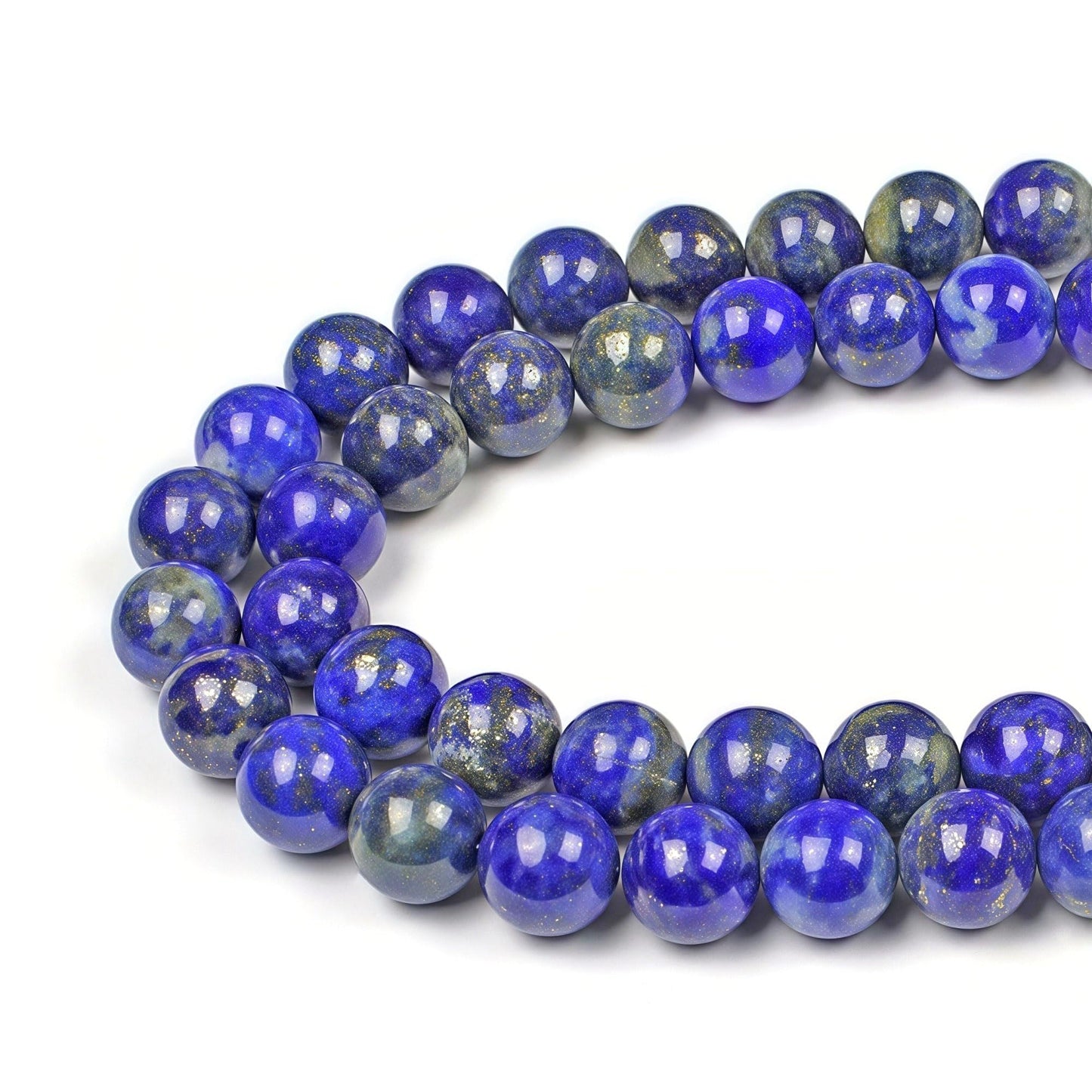 MJDCB Natural Lapis Lazuli Gemstone Loose Beads Round 10mm Energy Stone Healing Power for Jewelry Making