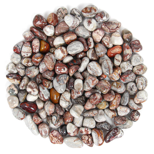 1.1lb Natural Crushed Crazy Agate Crystal Tumbled Chips-Healing Crystals Chips Bulk, Crushed Crystal Gemstones for Crafts, Beautiful Package for Gift (Crazy Agate)