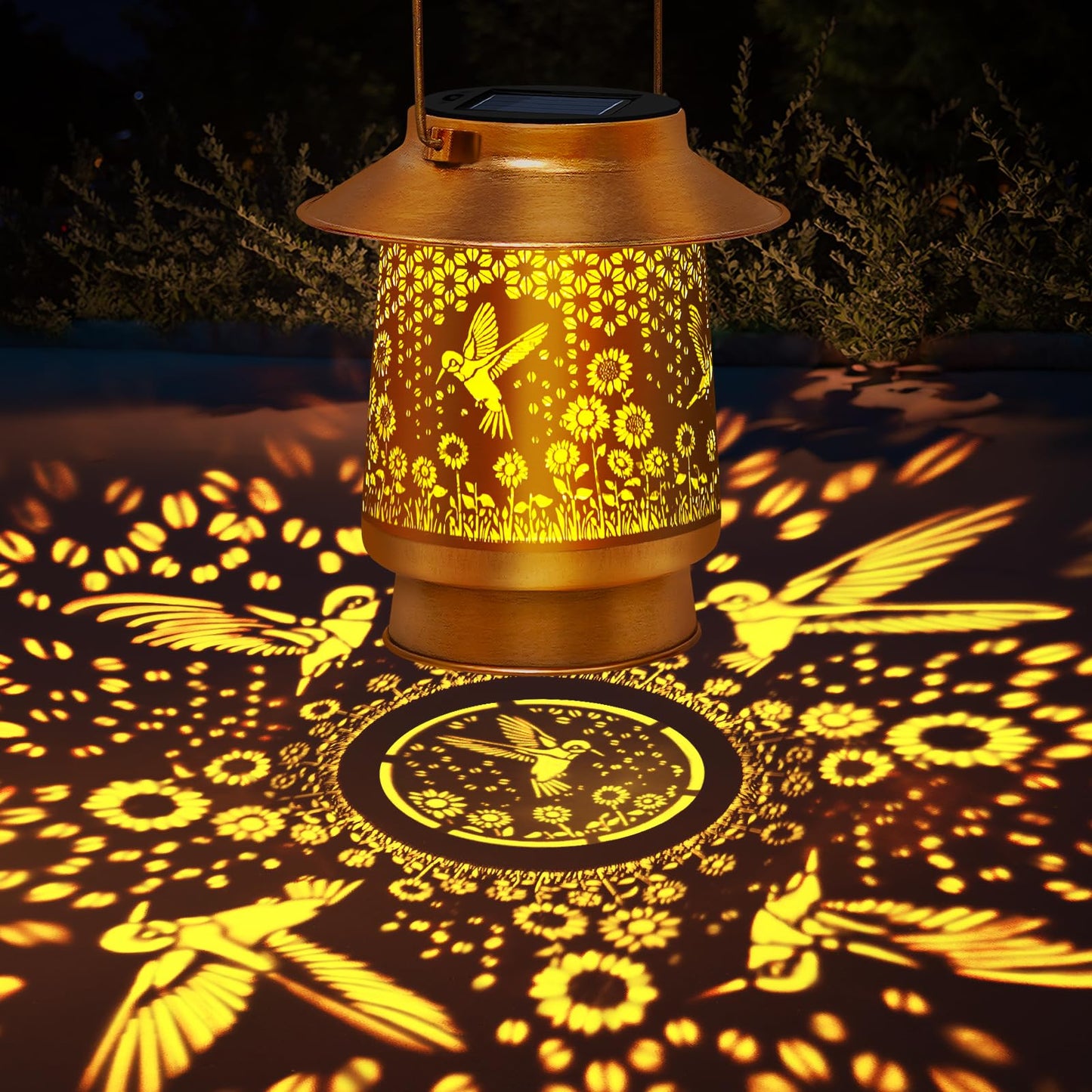 Mothers Day Gifts Solar Lanterns Outdoor Waterproof Hummingbird Solar Lights Garden Decor Gifts for Mom,Women,Grandma,Outdoor Light with Outside for Garden,Patio,Yard,Backyard,Porch