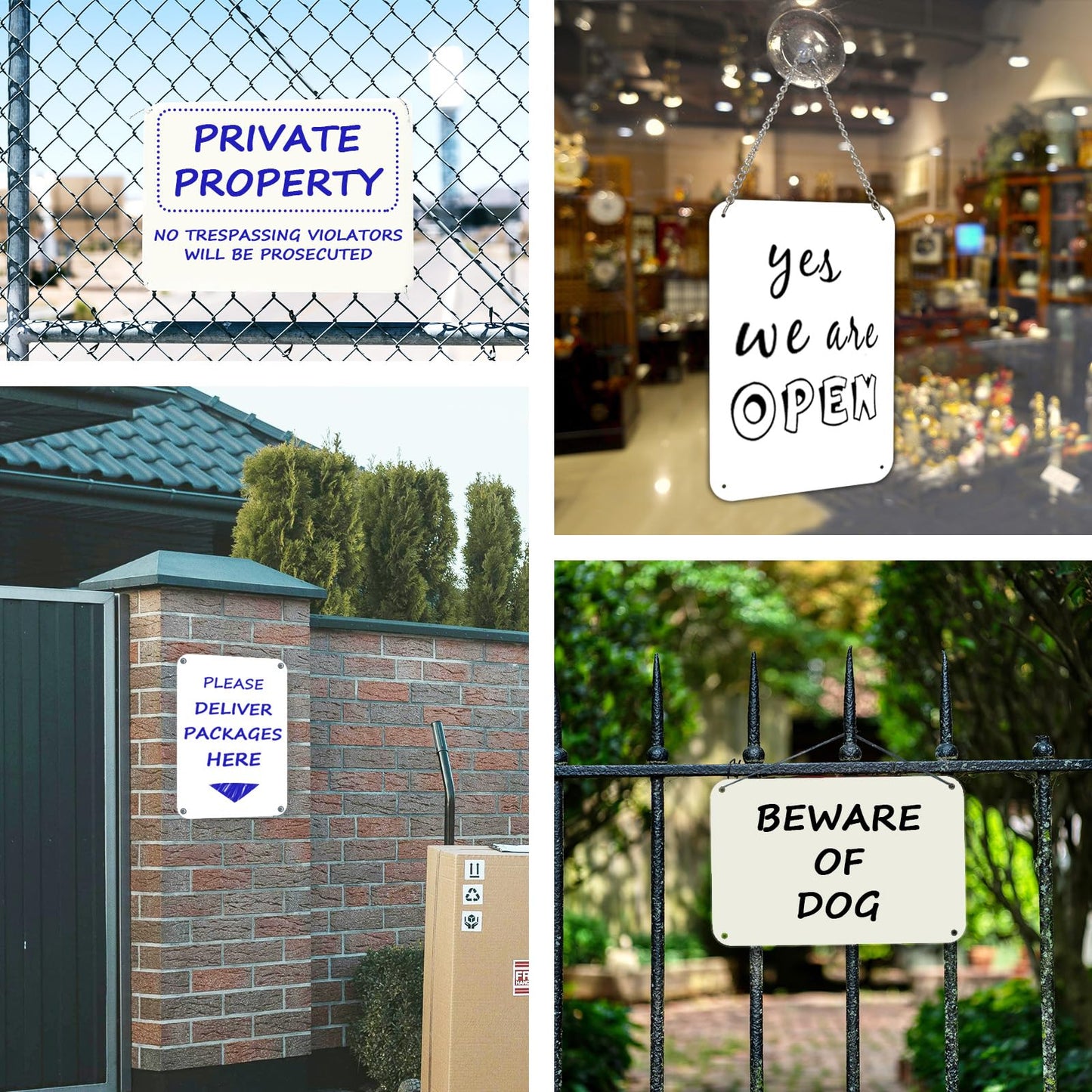 2 Pack White Blank Metal Sign for Outdoor,Rust-Free/Fade Resistance Aluminum, Easy Mounting, Indoor/Outdoor Use 12 x 8 inche