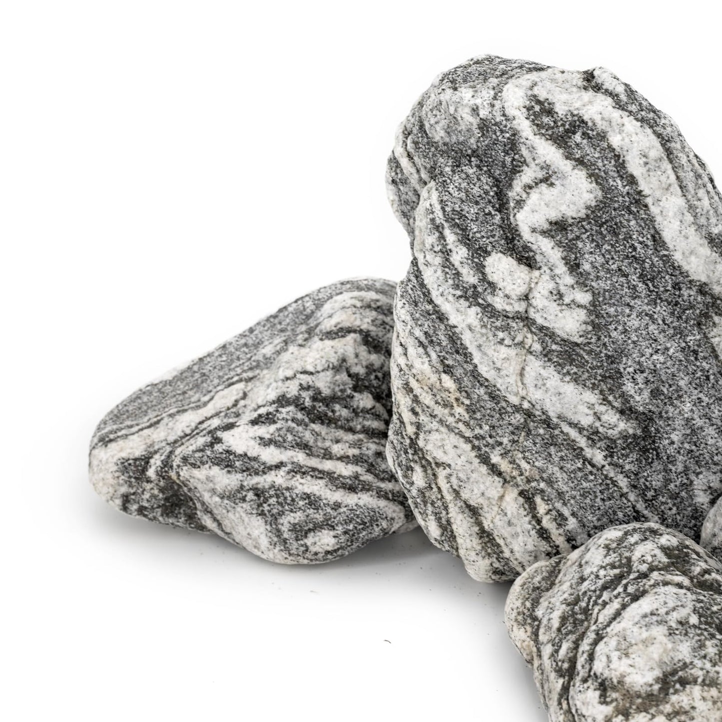 KINGRUI Natural Fish Tank Stones Aquarium Rocks 10lb Silver Seiryu Rock for Aquascaping, Terrariums, Bonsai, Garden Landscaping & Reptile Habitats(2-7inch 5-6Pcs)