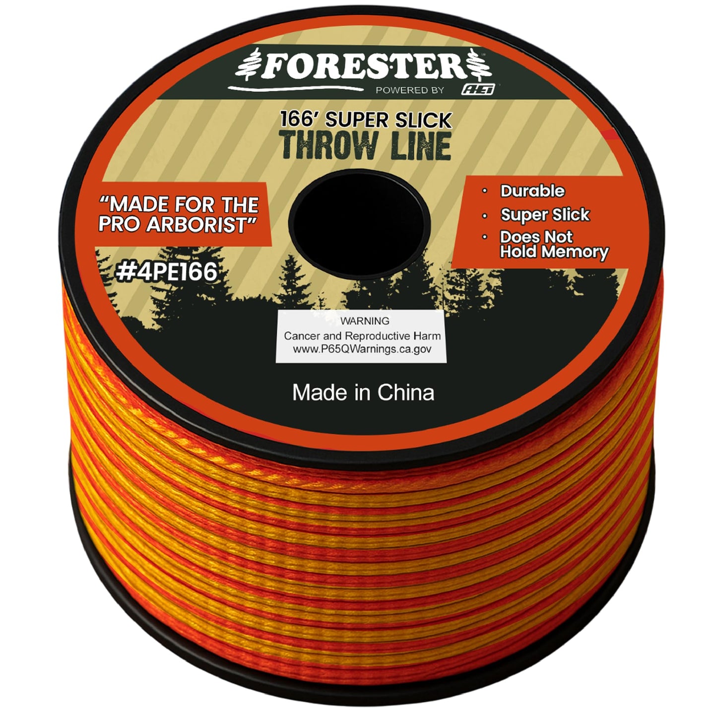 FORESTER Arborist Throw Line Kit | 15oz Throw Weight & 166ft Rope | Ultra Slick 100% Polyester Rope | Arborist Equipment For Tree Climbing