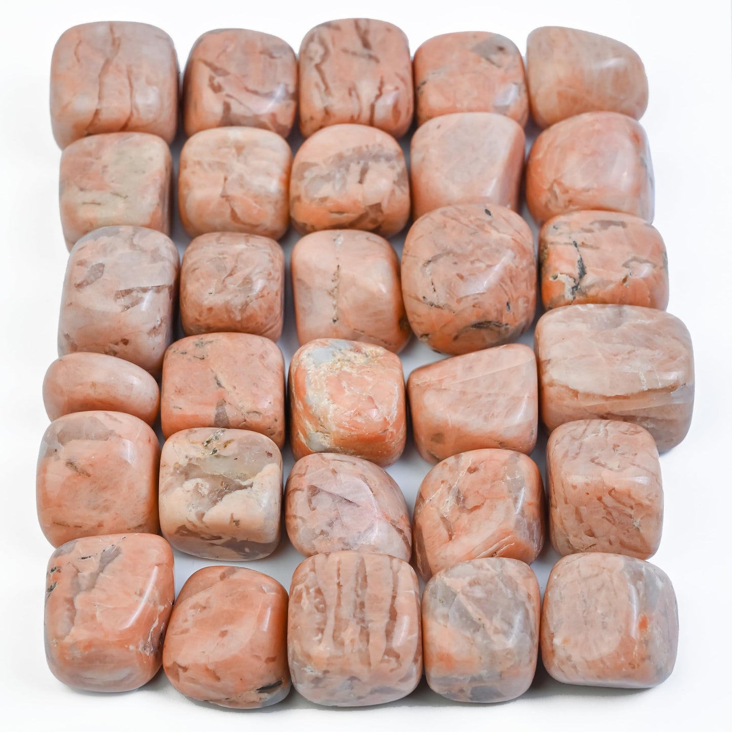 Crocon 1LB Peach Moonstone Tumbled Stones and Crystals Bulk Natural Crystal Kit for Reiki Healing Crystal Polished, Tumble Stones, Chakra Balancing, Good Luck, Reiki Gift Home Decor Size : 20-25 mm
