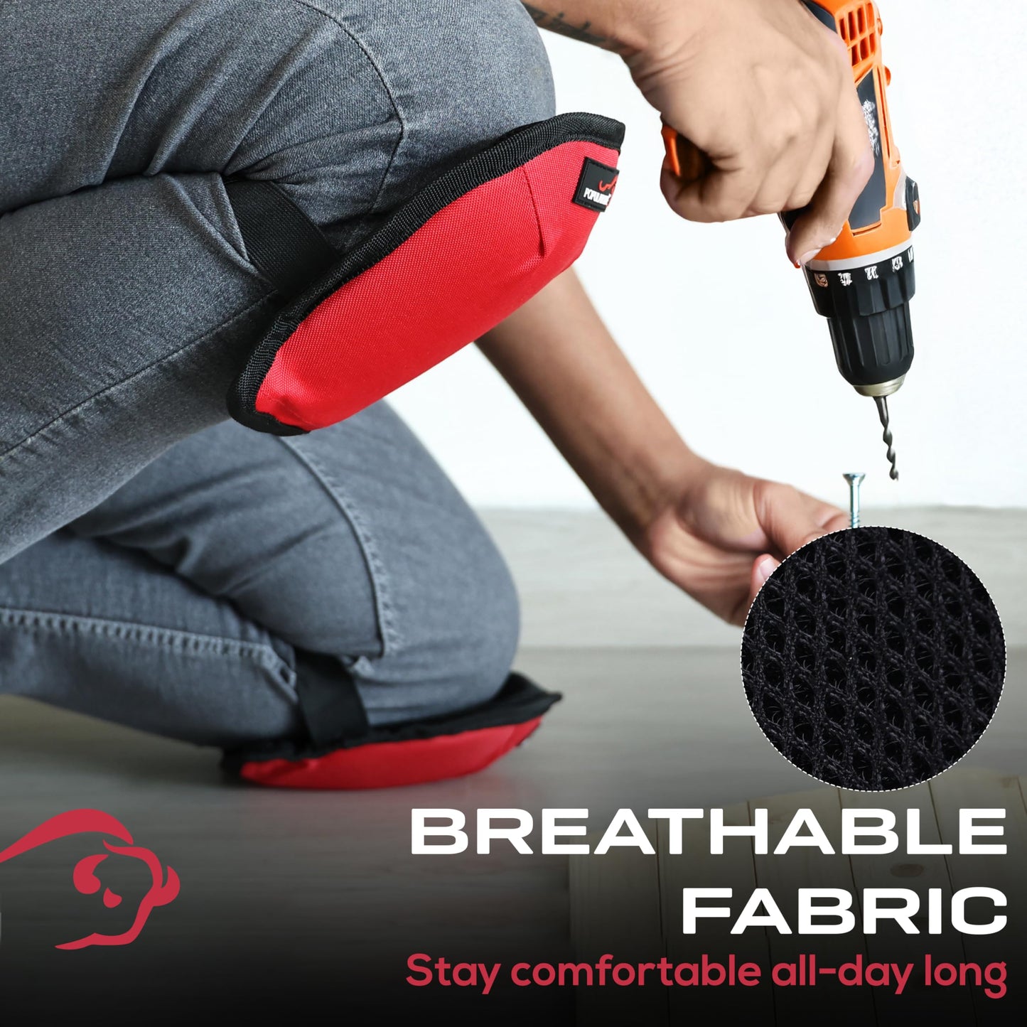 POPULAR LIFE Lightweight Gardening Knee Pads with Removable and Replaceable Foam Pad Insert, Washable Soft Cap Knee Pad, Easy Fit with Adjustable Hook and Loop Closure Straps