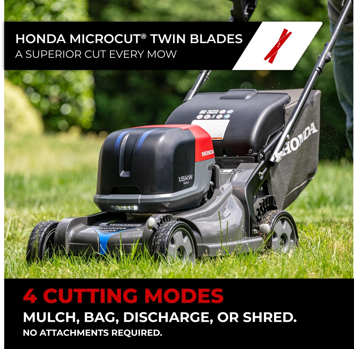 Honda HRX-BE 21-Inch Walk Behind 12 AH Battery Powered Lawn Mower with 2 Battery Bays, Variable Speed Self Propelled Lawn Mower with 2.2 Bushel Capacity, Easy-Off Grass Bag (HRX217YXBEXA6)