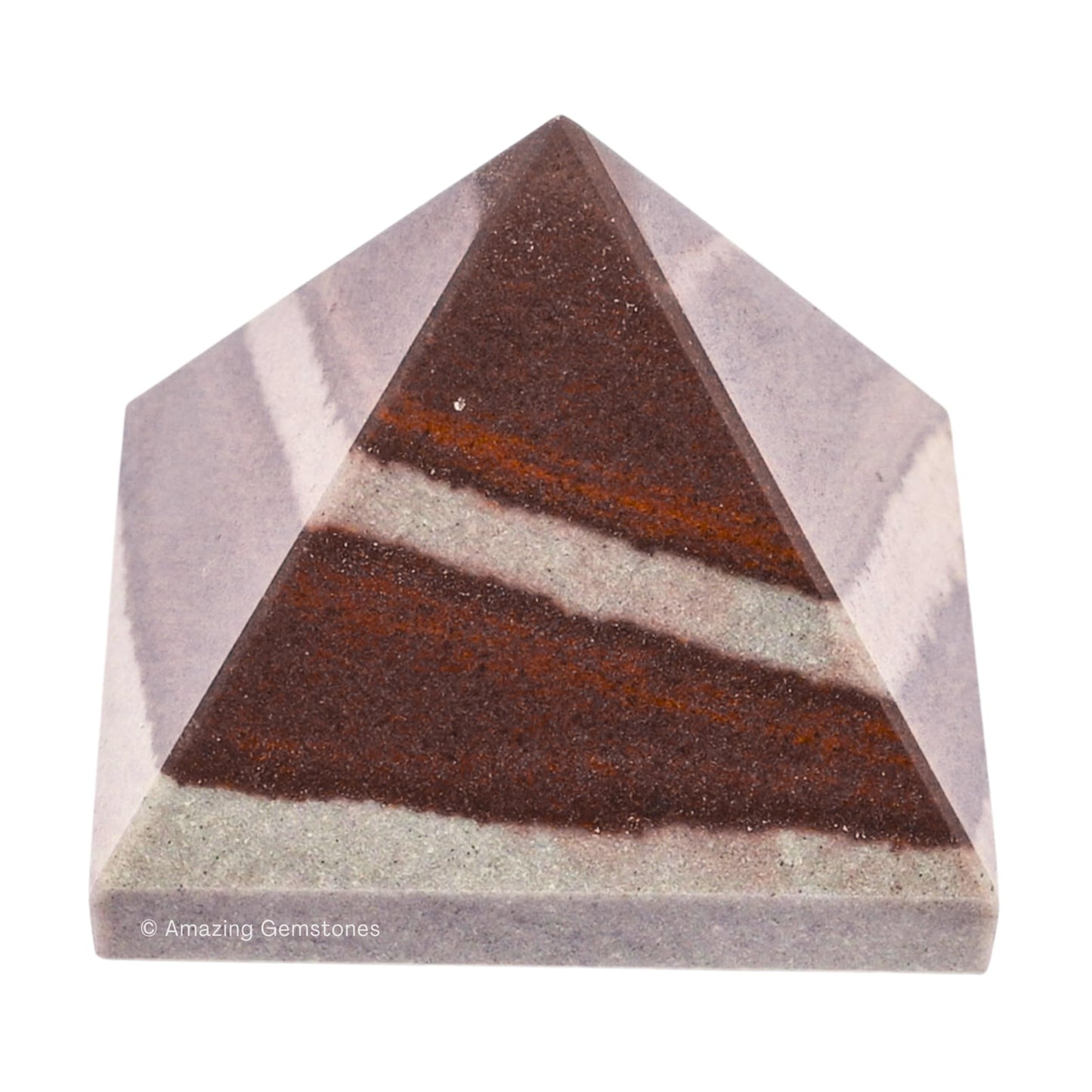 Amazing Gemstone Shiva Lingam Narmada Stone Pyramid Crystal Healing Stones - 2" Great Pyramid Figurine of Natural Stone Pyramid for Meditation, Reiki, Chakra Balancing and Crystal Pyramids Grid