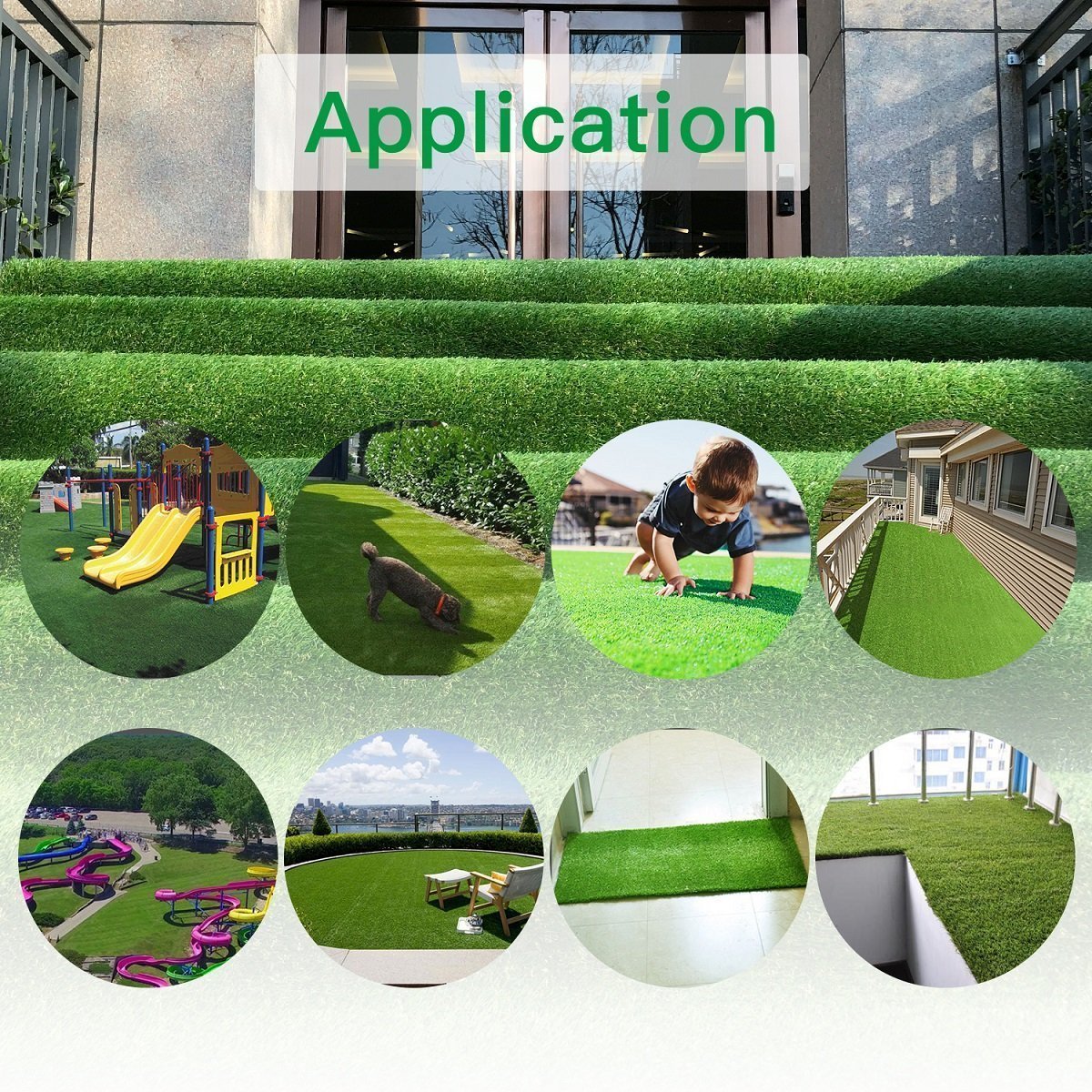 Petgrow Pet Pad Artificial Grass Turf 5.5'x6.5' - Realistic Thick Synthetic Fake Grass Mat for Outdoor Garden Landscape Dog Faux Grass