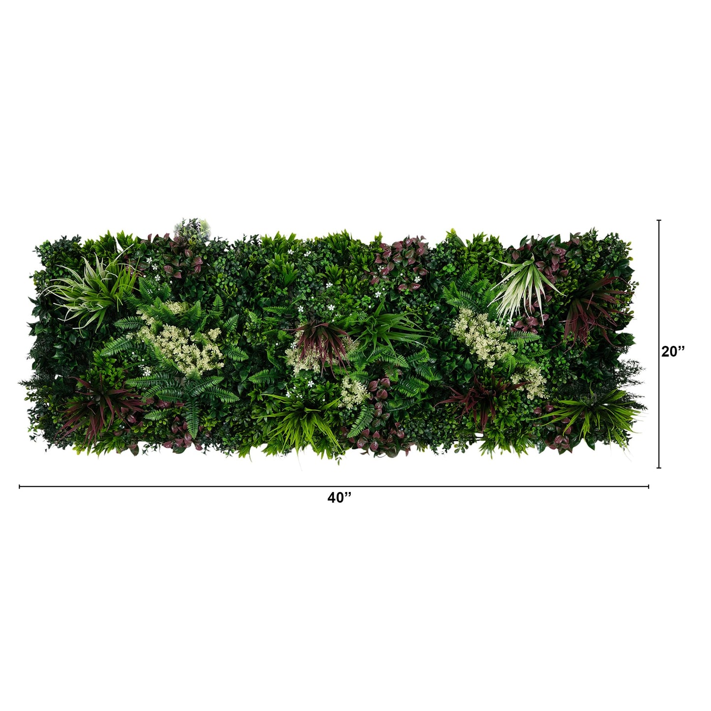 Nearly Natural Corfu Island Artificial Living Wall Panels, UV Resistant, 20x20 Inch, Indoor/Outdoor Greenery Panels, Easy Install Interlocking Design, Set of 3