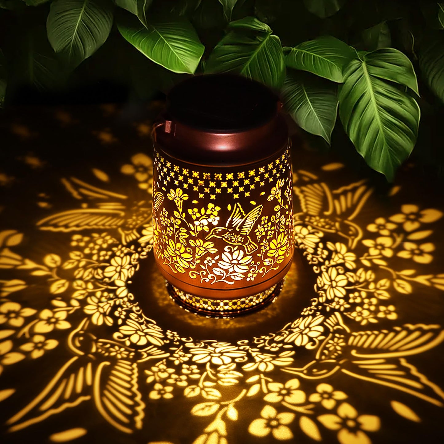 Solar Lanterns Outdoor Waterproof Hummingbird Elegant Garden Decor Birthday Gifts for Women Mom Grandma Sister Metal Hanging Solar Lights Outside Decorations for Backyard, Patio, Lawn, Porch
