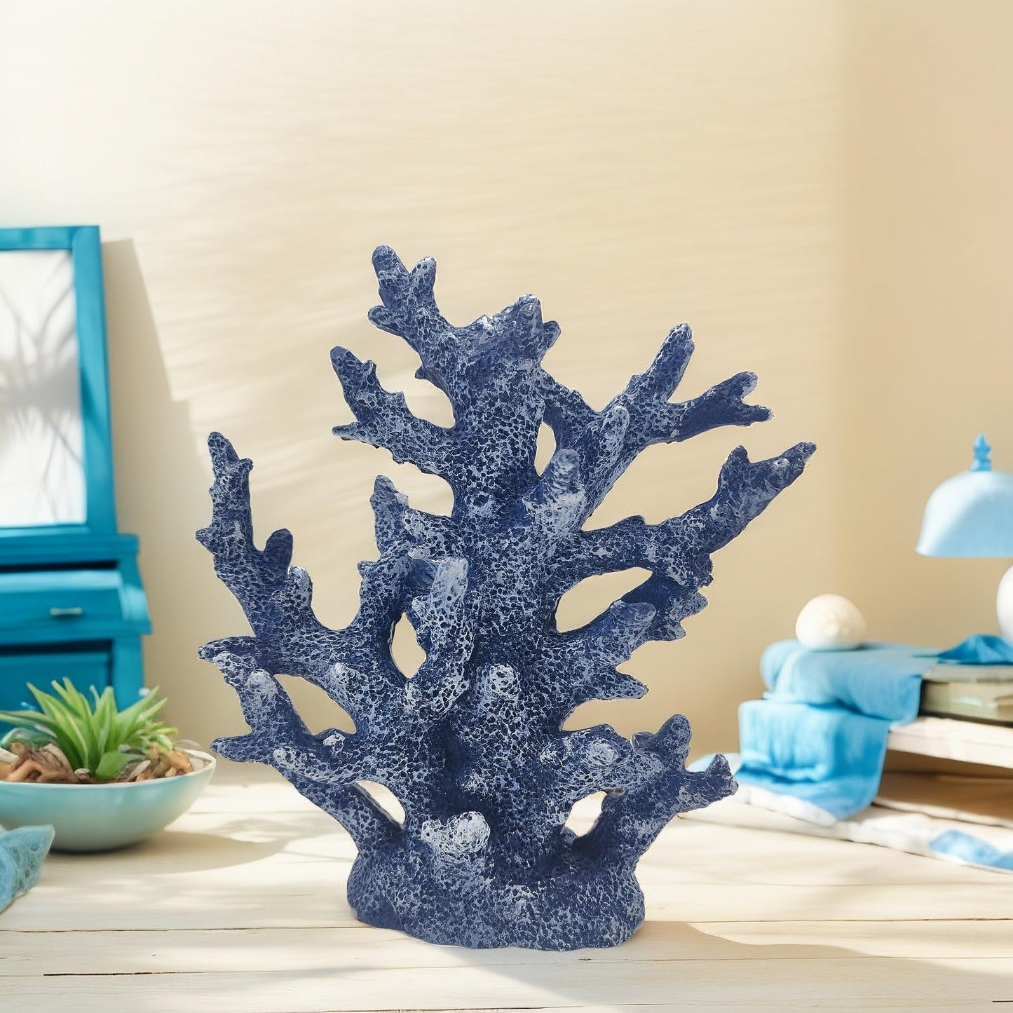 Etlemonde Beach Coastal Decor Coral Reef Home Decor Coral Statue Sculpture Home,Desk,Bathroom,Desktop Shelf Statue,Marine Themed Gifts