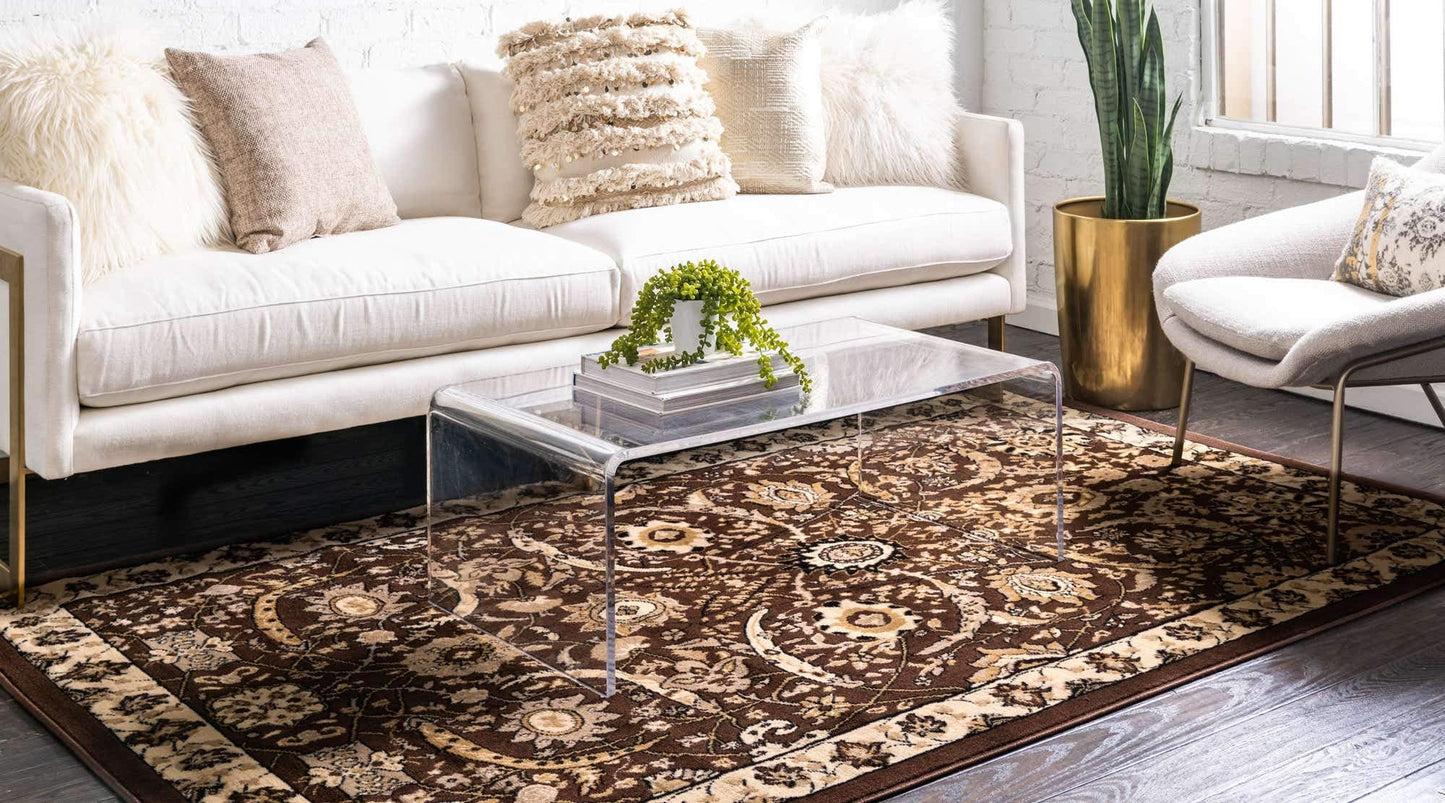 Unique Loom Espahan Collection Area Rug - Cape Cod (7' 10" x 10' Rectangle, Brown/ Beige)