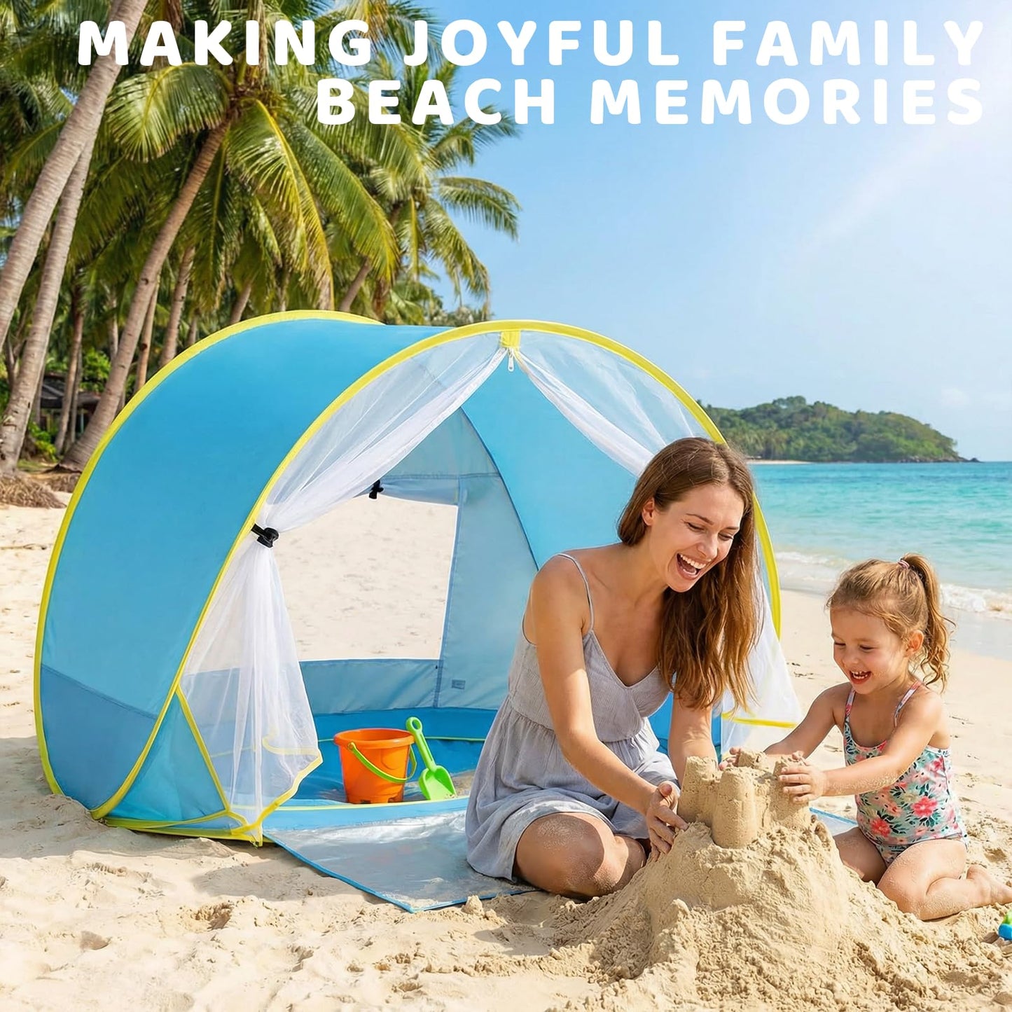 Senodeer Baby Beach Tent, Pop Up Play Tent for Infants, UV Protection Sun Shelter for Toddlers, Infant Portable Sun Shade