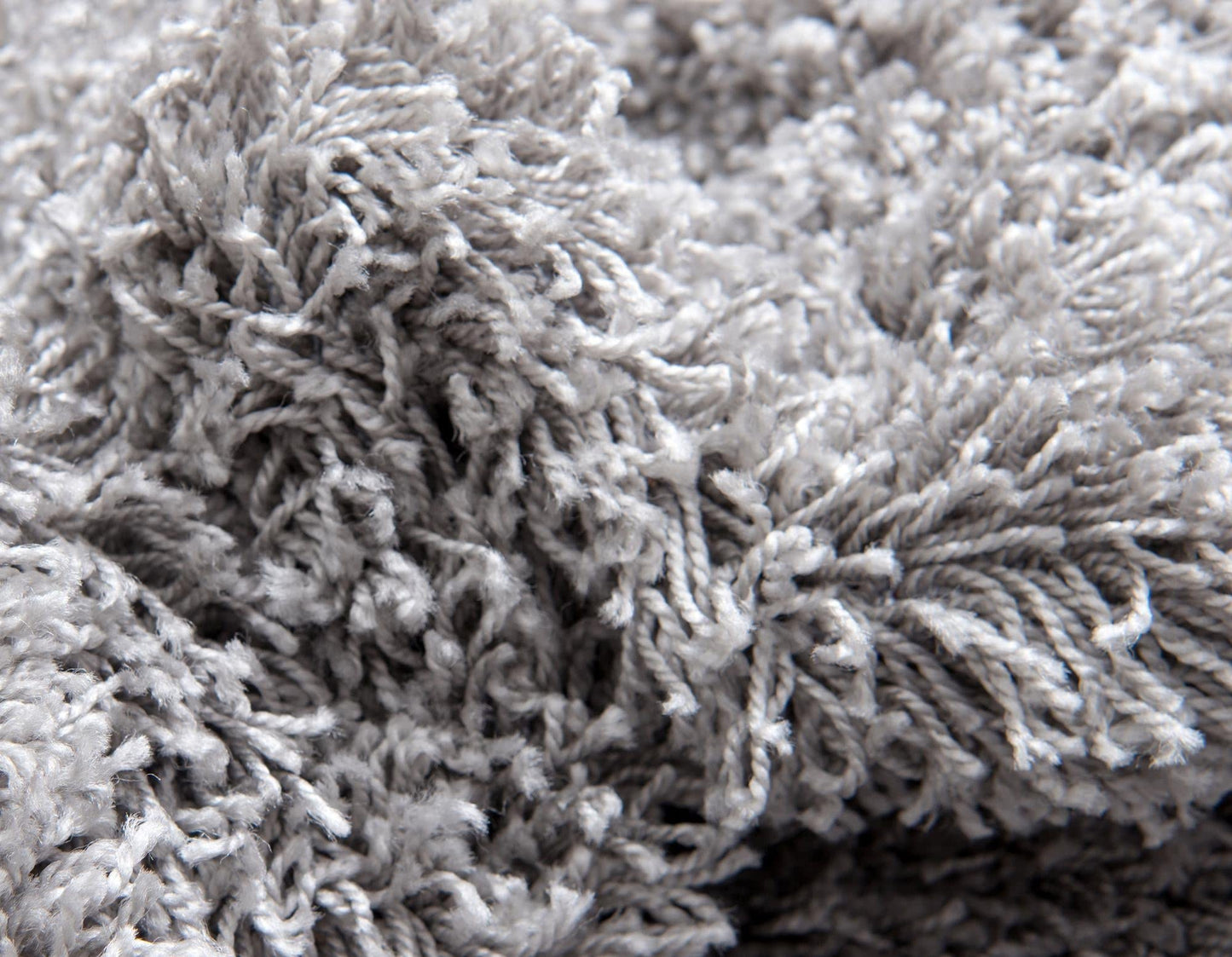 Unique Loom Solid Shag Collection Area Rug (5' 1" Square, Cloud Gray)