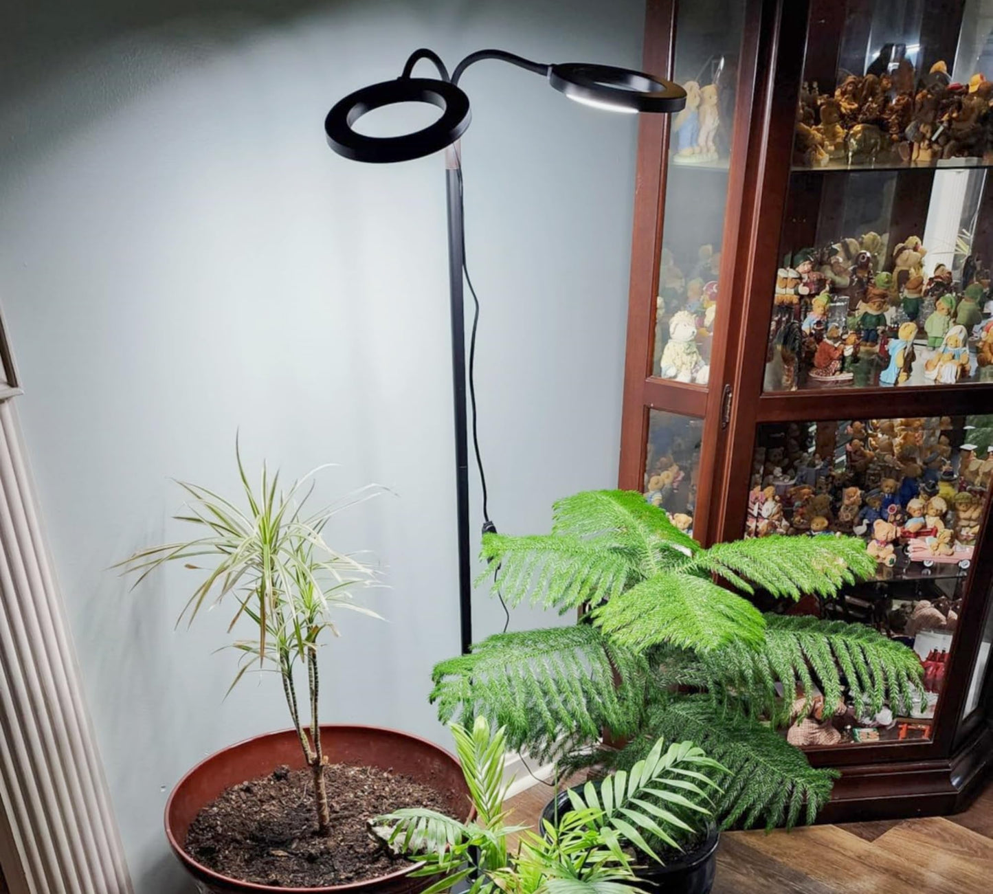 LIANPTRON Grow Lights for Indoor Plants, 2-Head Full Spectrum LED Plant Light with Stand, 67" Adjustable Height, 3/9/12H Timer, 10 Dimmable Levels & 3 Lighting Modes