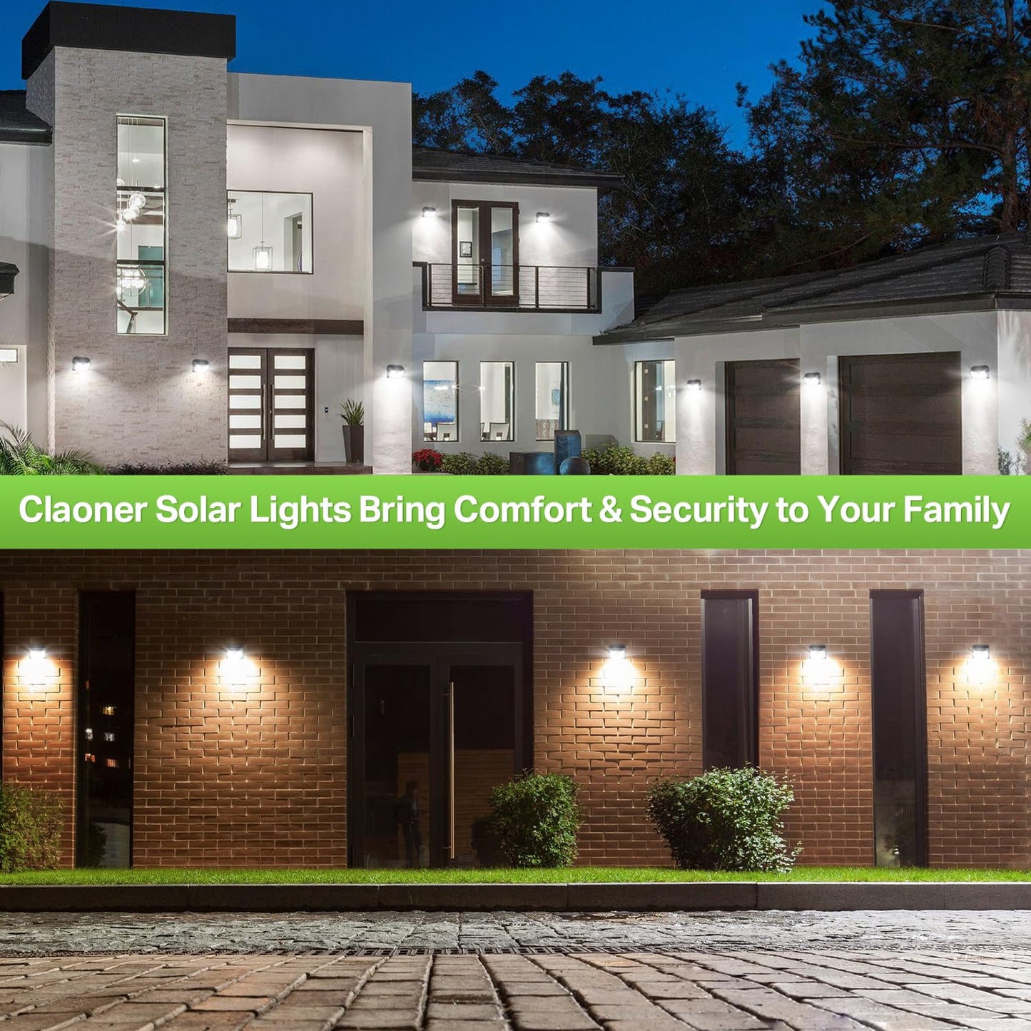 Solar Motion Lights Outdoor, Ultra Bright Solar Fence Lights with Motion Sensor, IP65 Waterproof Security Light 3 Modes, 270° Lighting Angle, Wall Lights for Deck Patio Fence Garage Door (6 Packs)