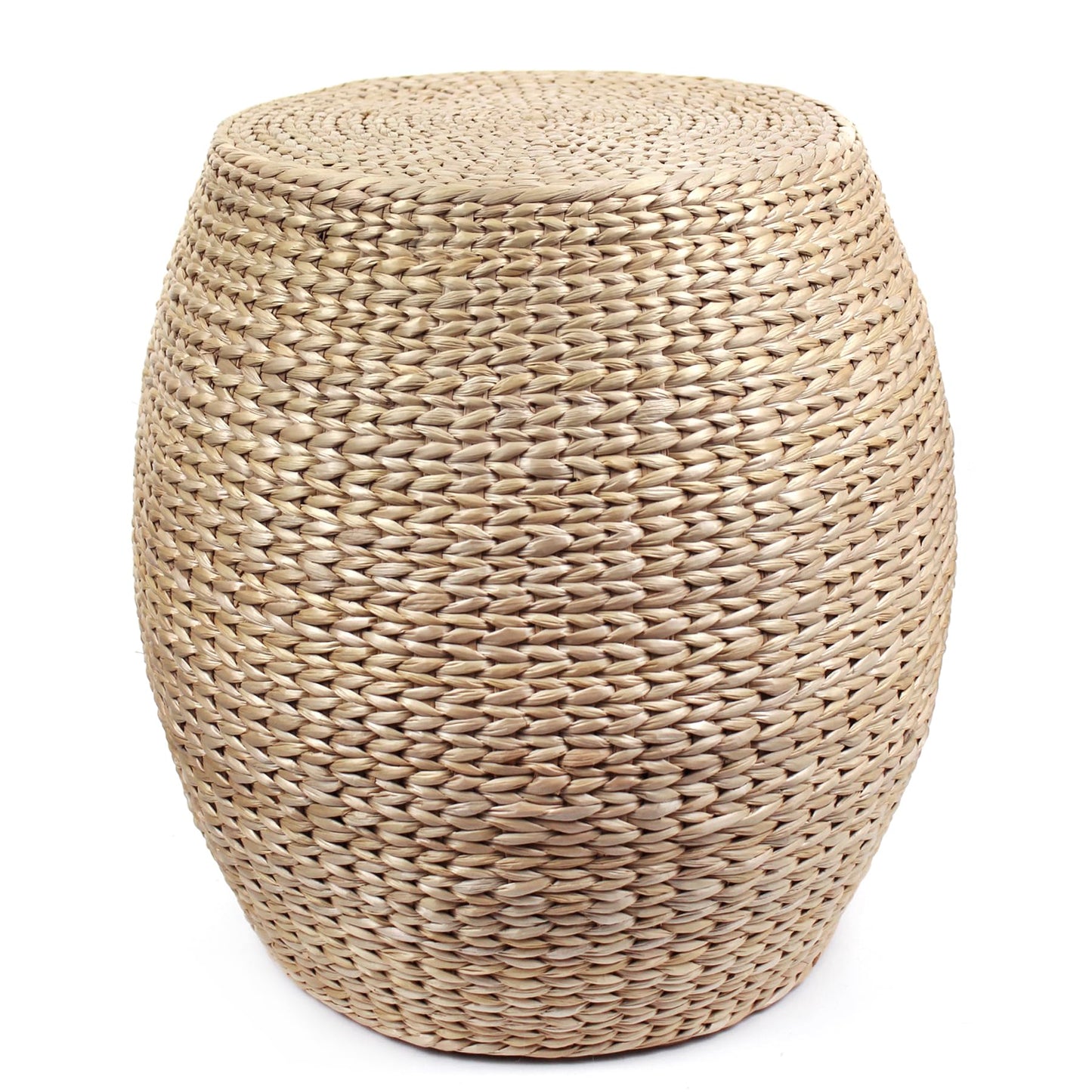 Round Poufs Ottoman,Hand Woven Natural Braided Cattail Ottomans Pouf for Patio,Home,Office,Living Room,Bedroom Indoor Outdoor Porch,Seagrass Footstool/Floor Accent Chair,Ottoman Foot Rest (Round)