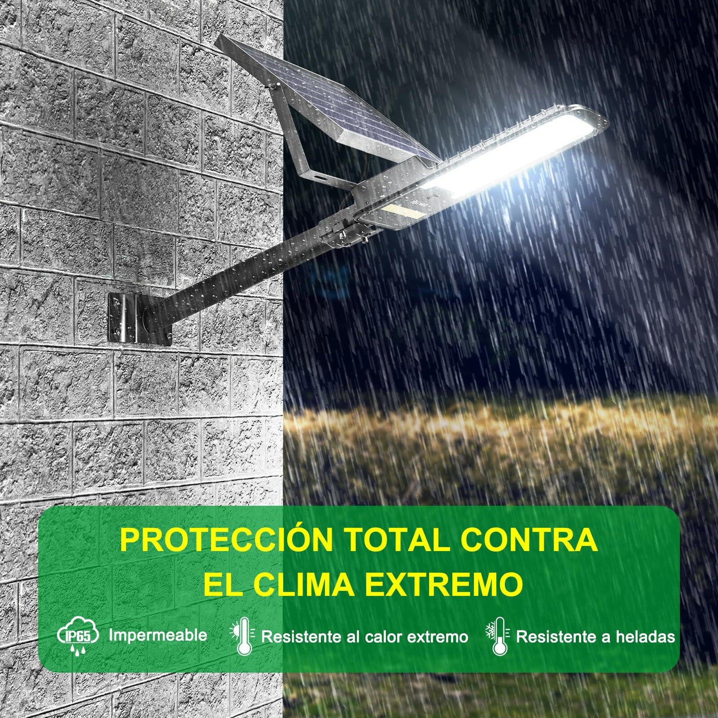 Engrepo Solar Street Lights Outdoor, 15000lm IP67 Waterproof Flood Light with Remote Control Mounting Bracket, Dusk to Dawn Security Led Flood Light for Yard, Garden, etc.