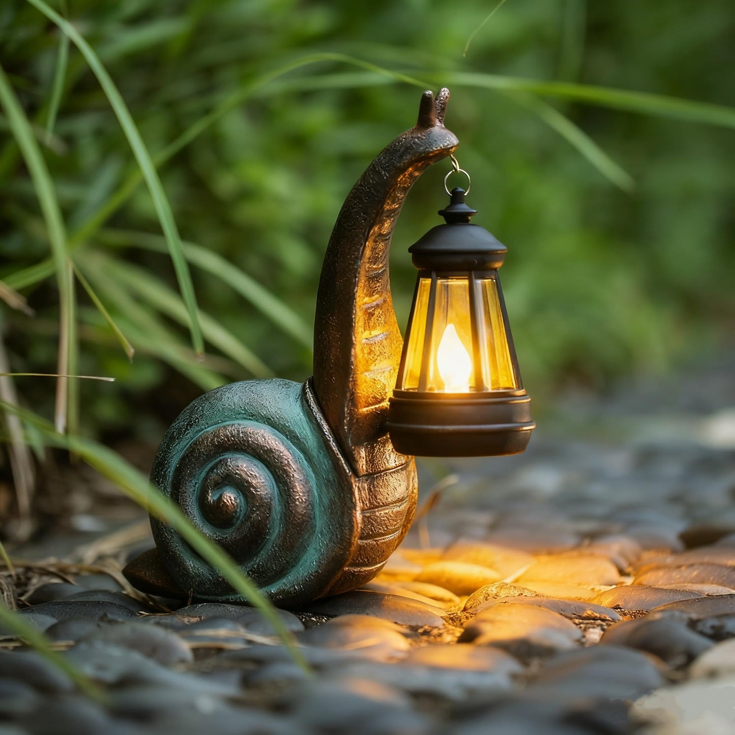 QZJDDZSW Solar Garden Snail Statue,Lawn Decor Statue for Patio, Balcony, Yard Ornament for Mom Grandma Women