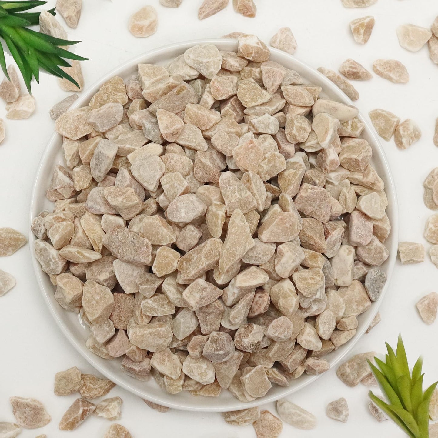 Lechloris 20lb Pea Gravels Natural River Rocks, Decorative Gravels for Plants-Small Pebbles-Ideal for Aquarium, Fish Tank, Vases, Succulents, Home Decor, Outdoor Garden Landscaping, Yellow Gravel