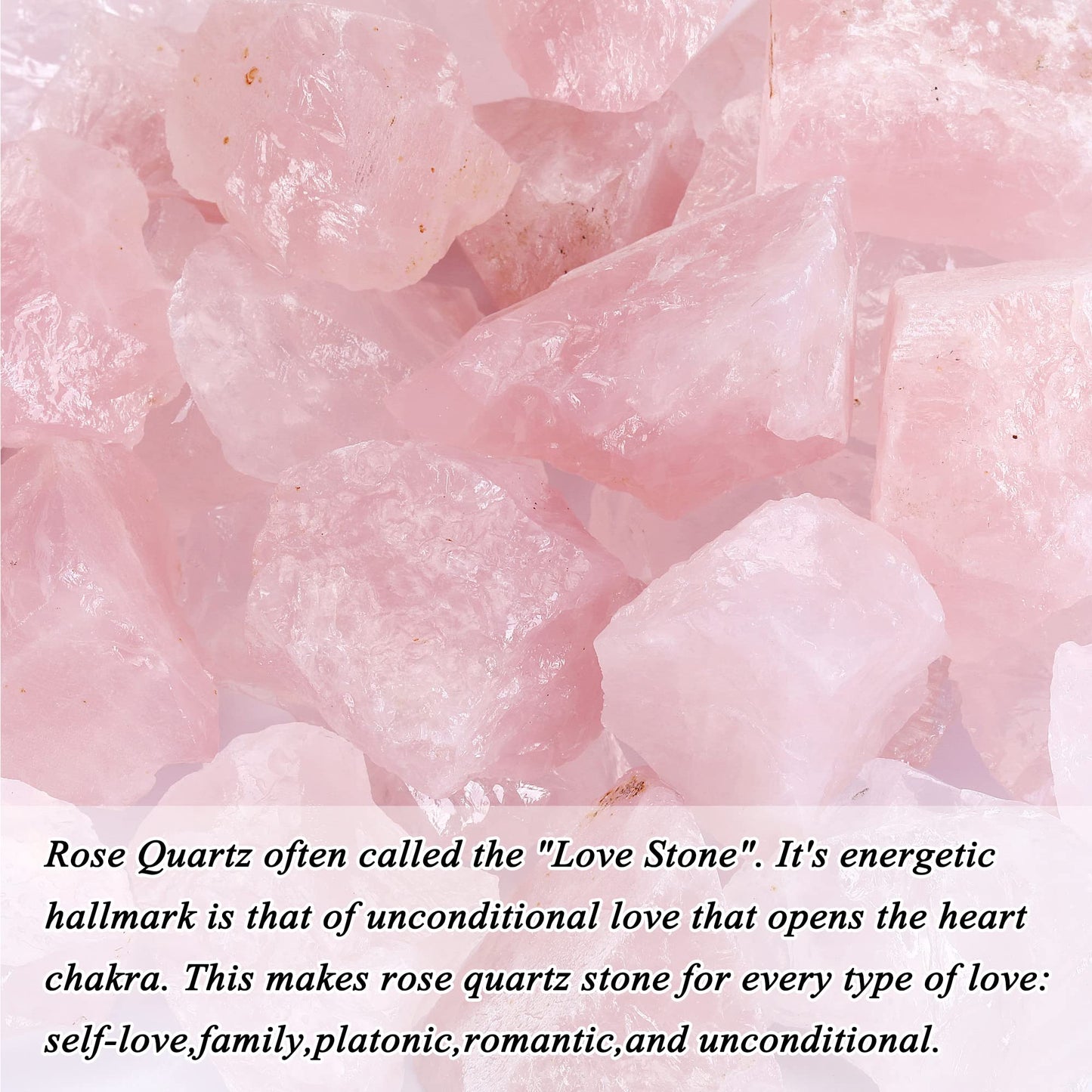 Top Plaza Bulk Rose Quartz Healing Crystals Rough Stones - Large 1" Natural Raw Stones Crystal for Reiki Healing, Wicca, witchcraft, Tumbling, Cabbing, Fountain Rocks, Decoration, Polishing 0.5lb