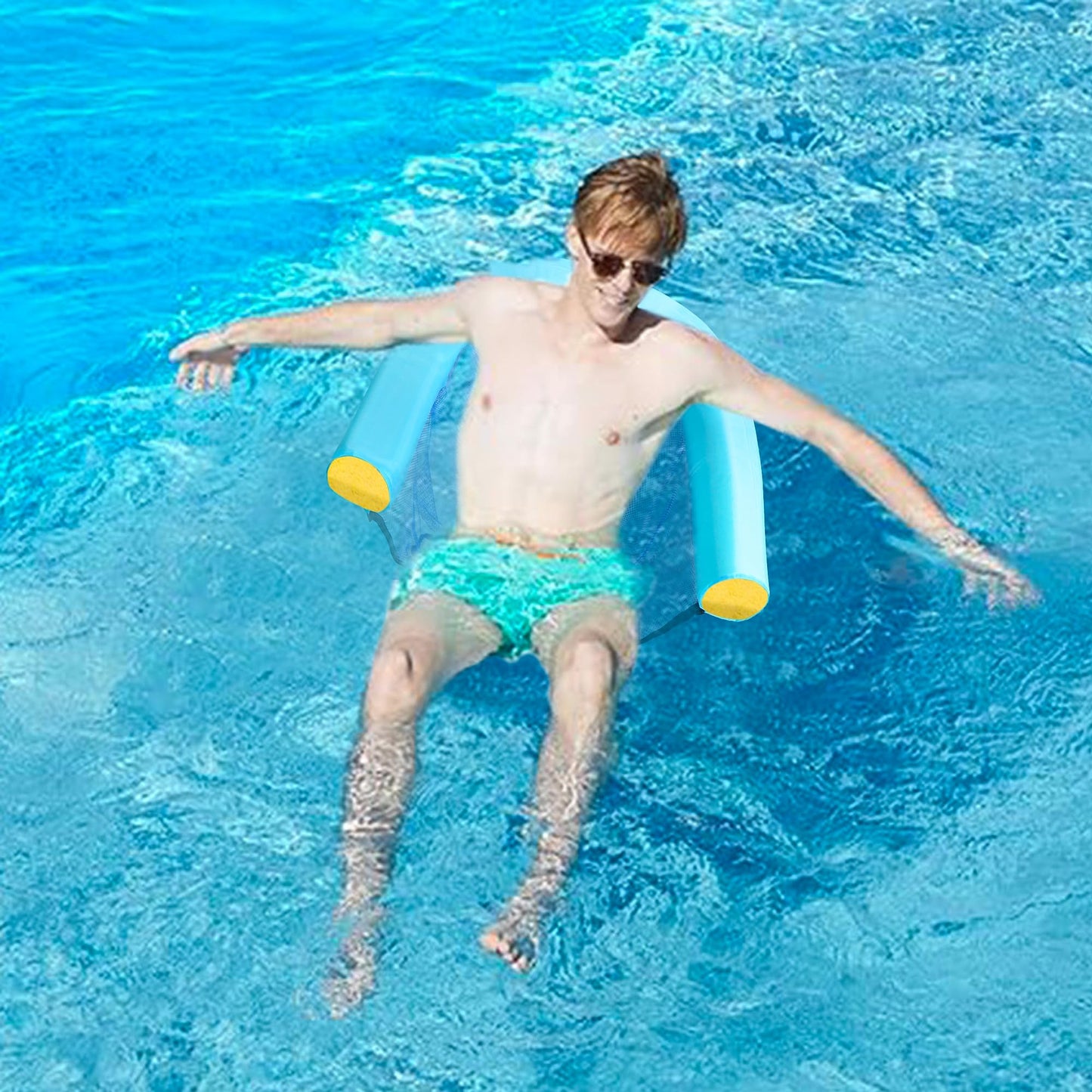 WUBOECE 2 Pack Swimming Pool Noodle Floating Mesh Chair for Adults Pool Float Chair Noodle Chair Floats for Swimming Water Relax (Noodle Not Included)