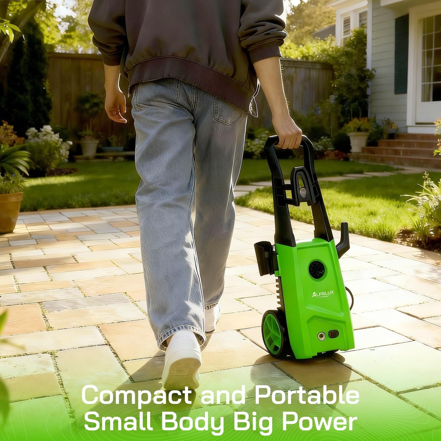 Electric Pressure Washer Power Washer Electric Powered Power Wash Power Washers with Adjustable Nozzle, Pressure Cleaning Machine with Foam Cannon for Cars, Fences, Driveways, Patios, Home Cleaning