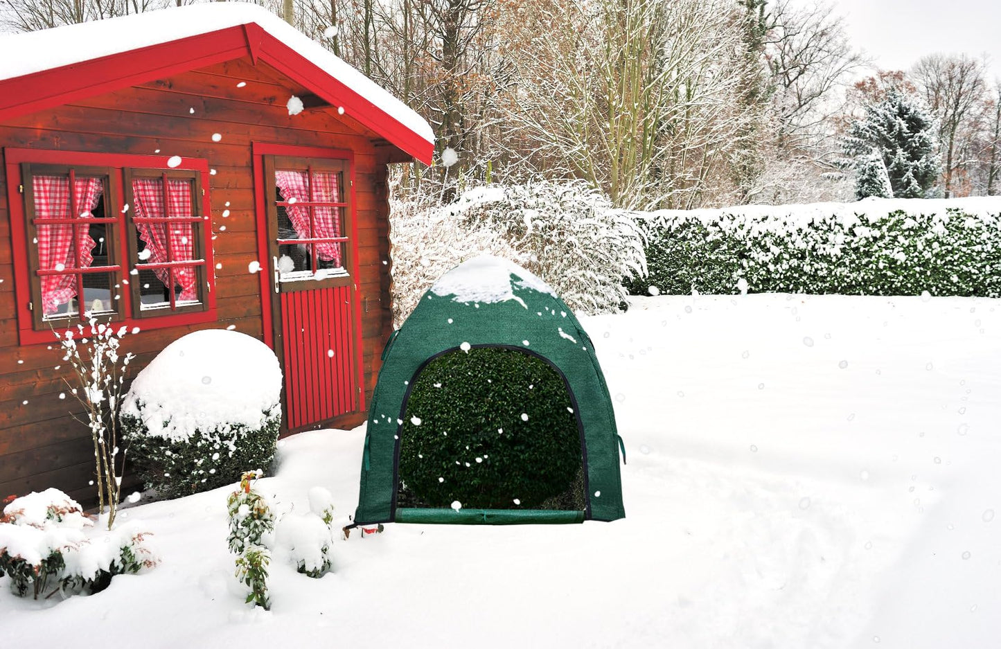 YAMYGA Winter Plant Covers for Snow and Ice Protection Shrub Cover Freeze Protection Plant Tent Protect Outdoor Plant and Potted Plant from Snow Frost Sun and Animal with Zipper Door 22*22*22 (2Packs)