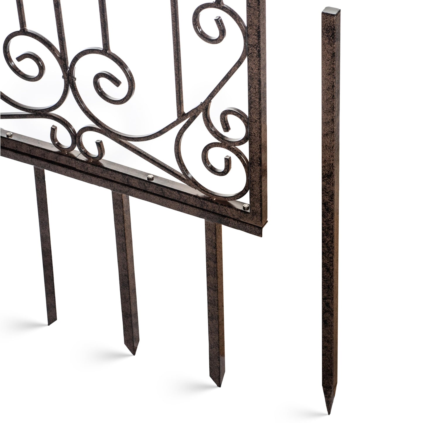 H Potter Large Metal Garden Trellis 32" W x 6 feet Tall — Heavy Duty Iron for Climbing Roses, Clematis, Ivy — Freestanding, Weather Resistant, Ground Spikes Included